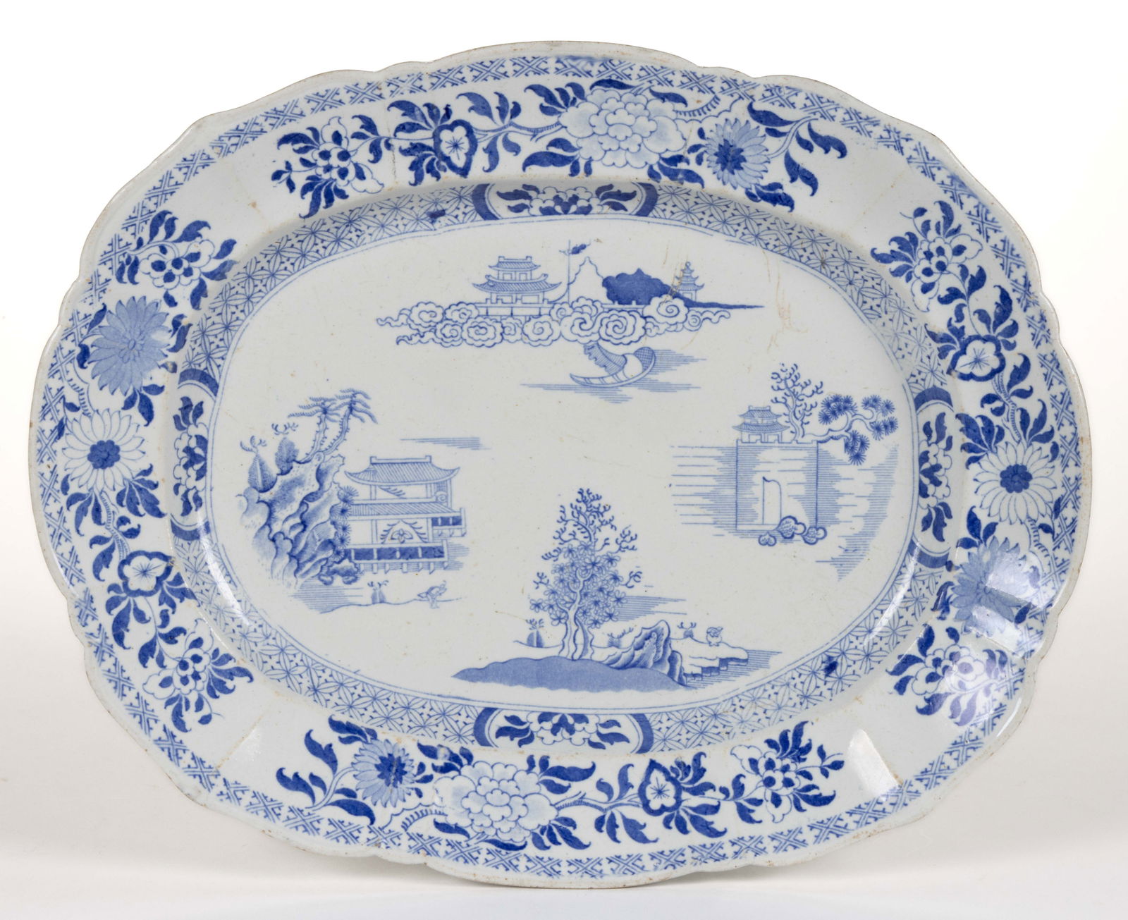 NEW ORLEANS ASSOCIATED ENGLISH MASON'S IRONSTONE CHINOISERIE MOTIF PLATTER (1 of 2)