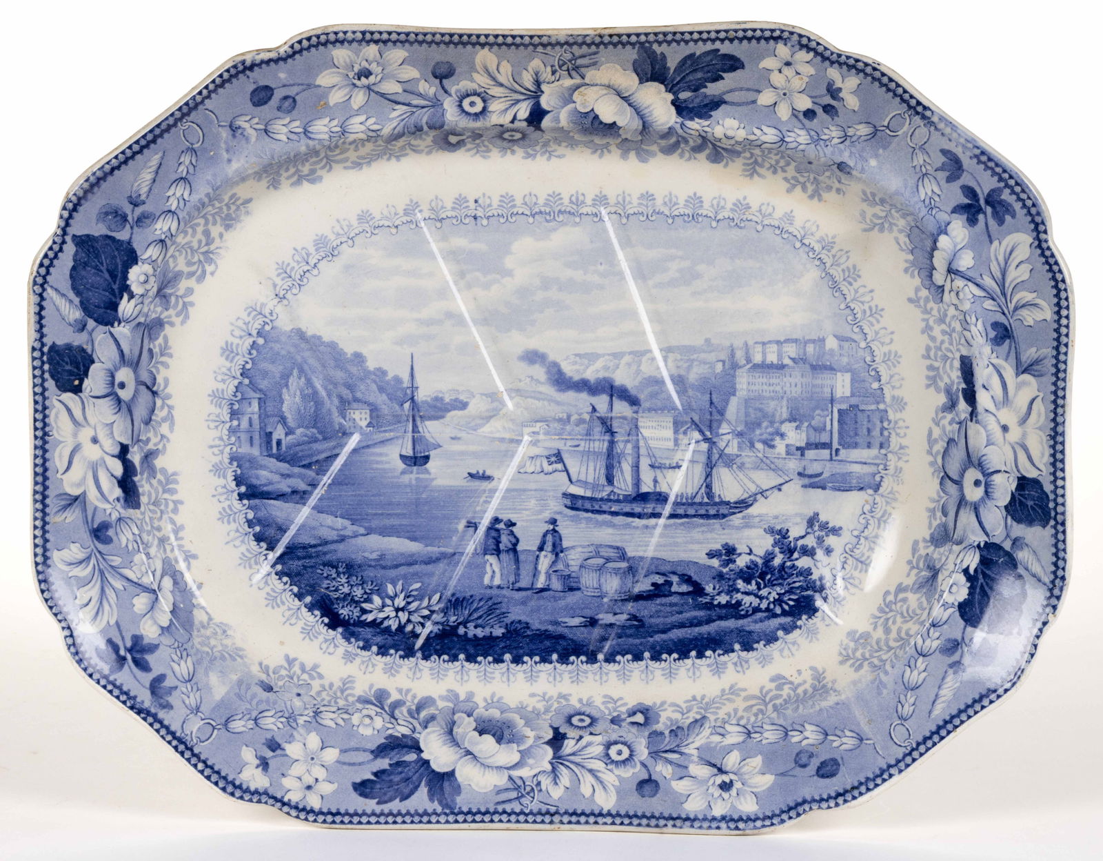 ENGLISH BRISTOL VIEWS TRANSFER-PRINTED CERAMIC WELL-AND-TREE PLATTER (1 of 2)