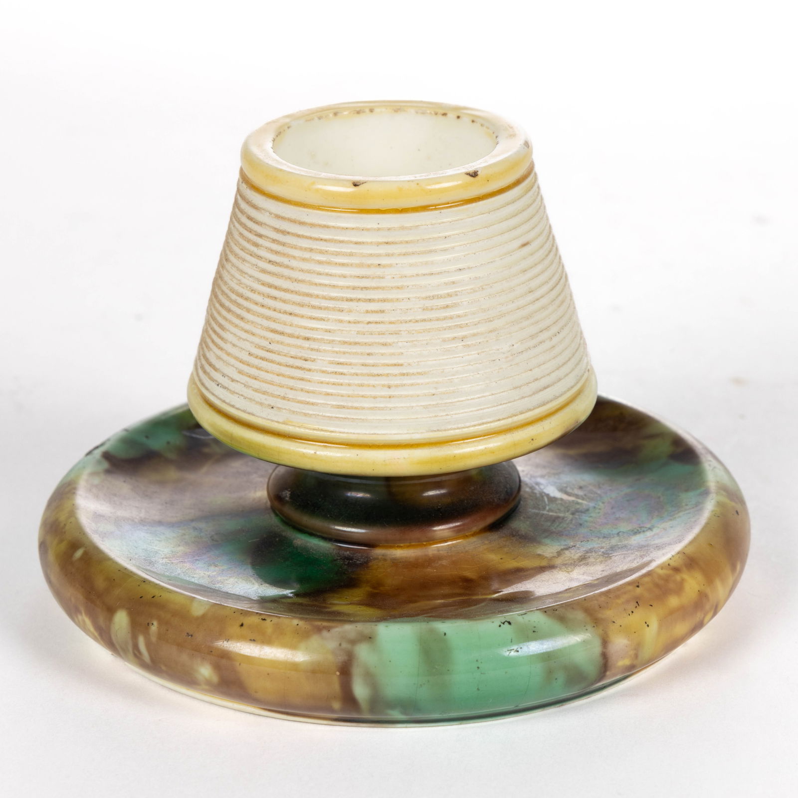 ENGLISH WEDGWOOD MAJOLICA CERAMIC MATCH HOLDER (1 of 3)