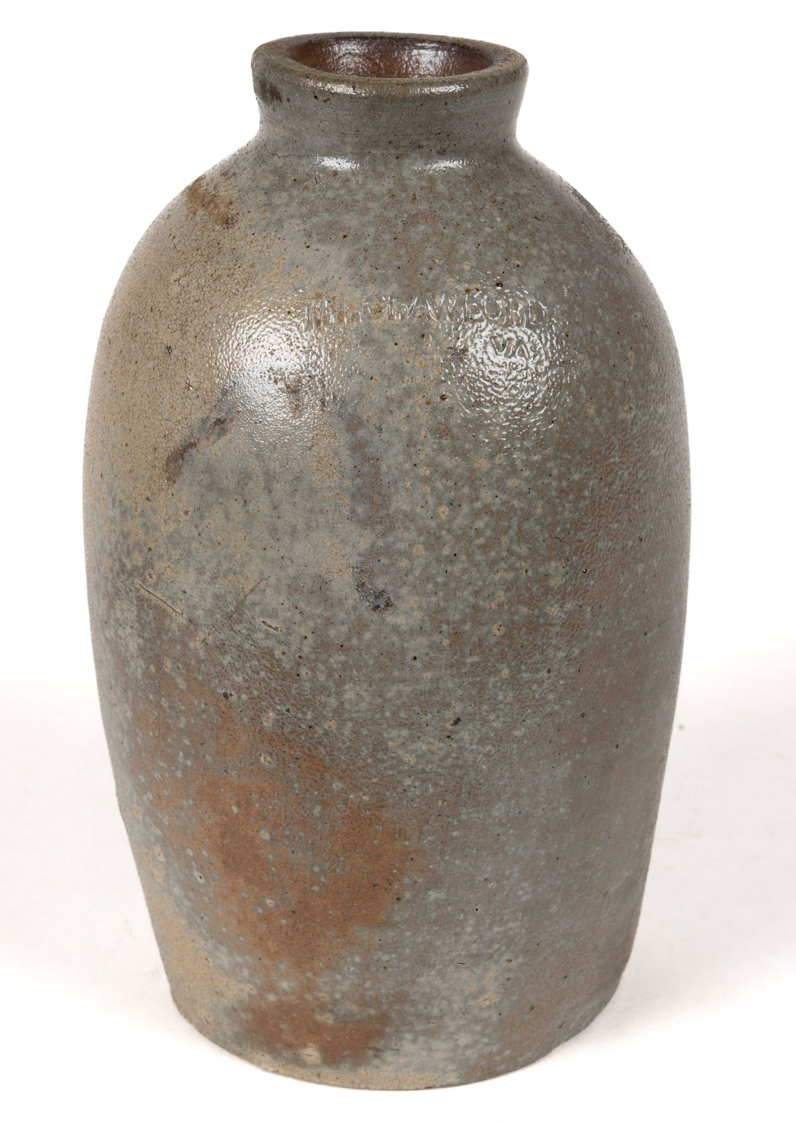 STAMPED "MT. CRAWFORD VA.", SHENANDOAH VALLEY OF VIRGINIA STONEWARE CORK CANNER (1 of 5)