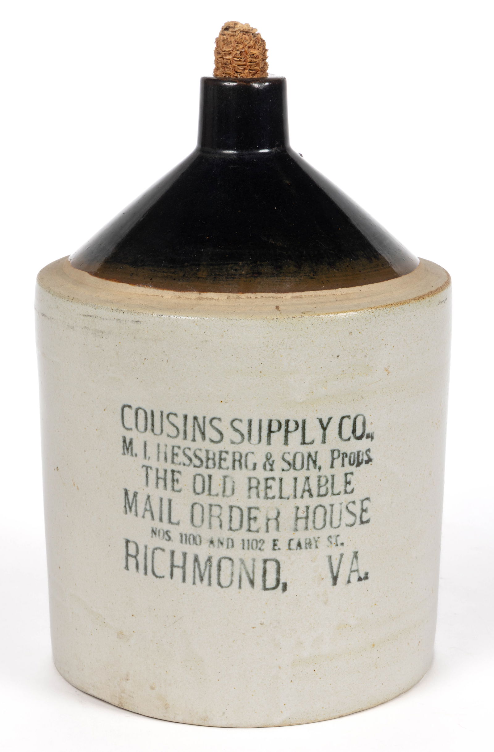 RICHMOND, VIRGINIA MERCHANT'S STONEWARE ADVERTISING JUG (1 of 5)