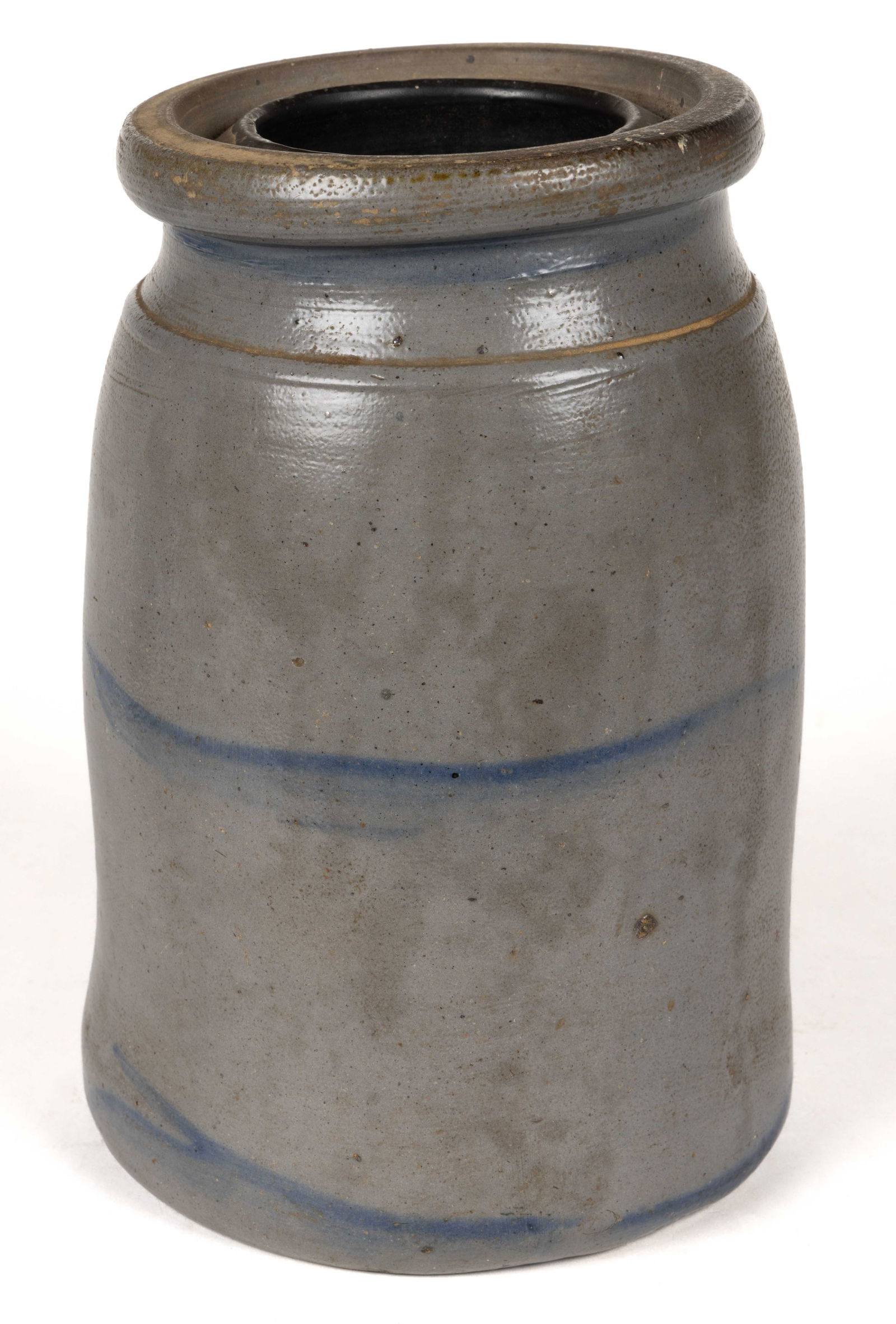 WESTERN PENNSYLVANIA DECORATED STONEWARE CANNER (1 of 5)