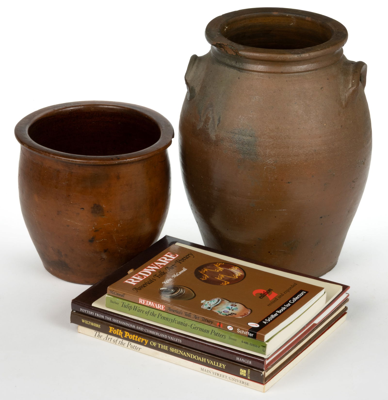 AMERICAN FOLK POTTERY AND REFERENCE VOLUMES, LOT OF EIGHT (1 of 6)