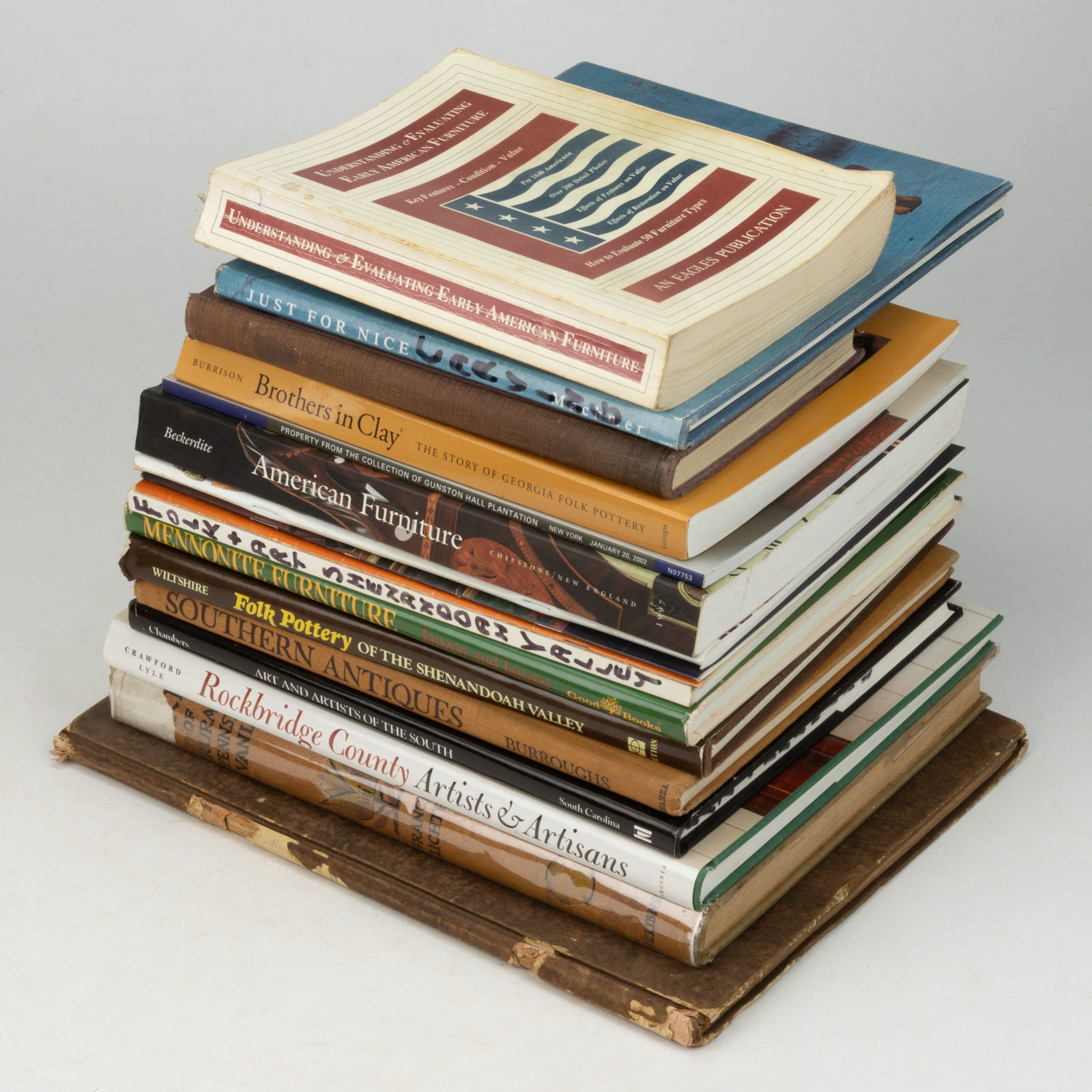 FOLK POTTERY AND OTHER ANTIQUE REFERENCE VOLUMES, LOT OF 17 (1 of 1)