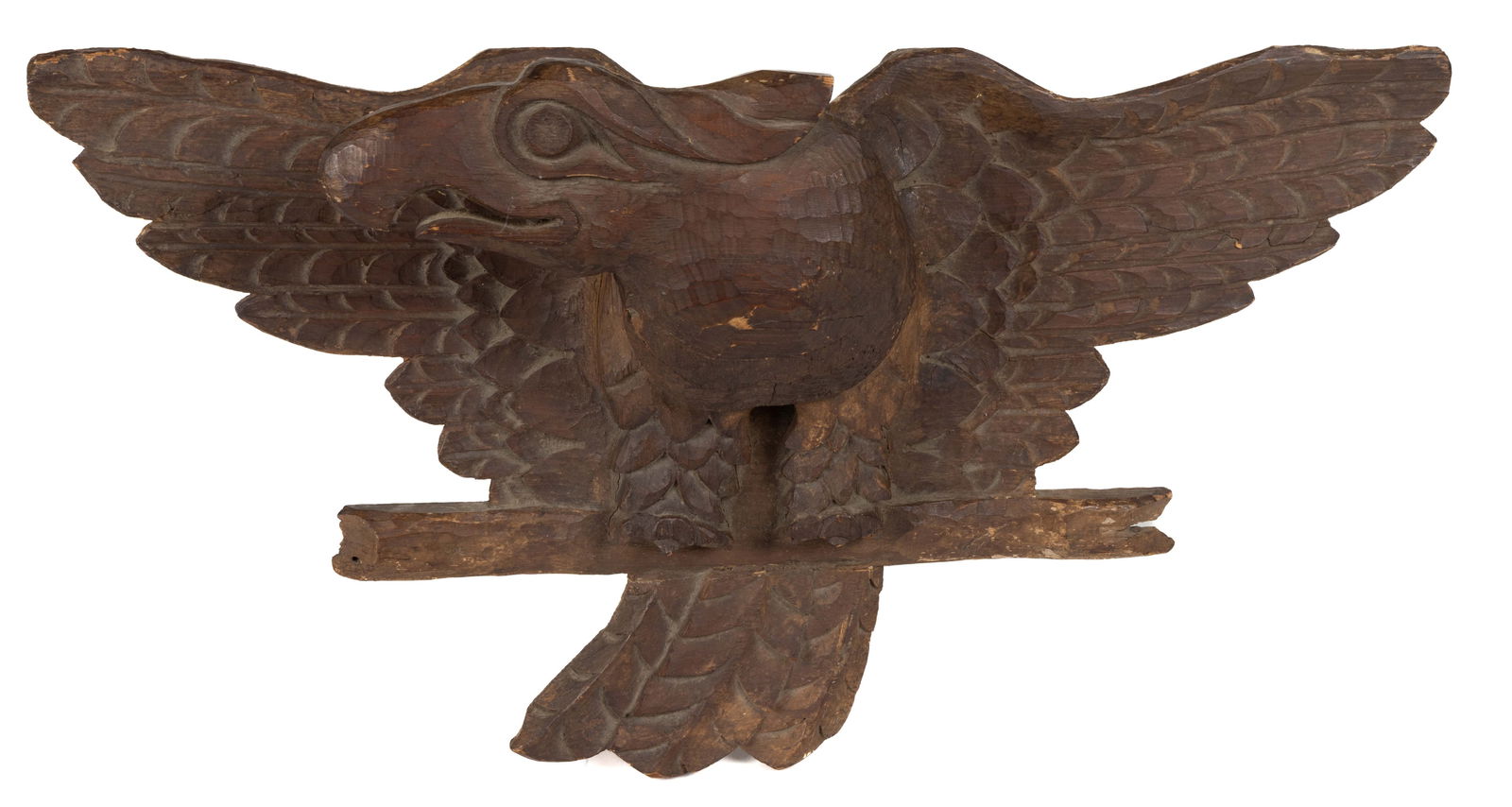 CARVED LAMINATED-WOOD EAGLE WALL PLAQUE (1 of 4)