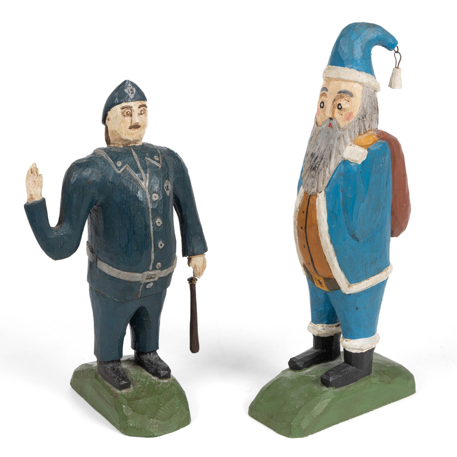 DANIEL AND DONNA STRAWSER (PENNSYLVANIA) FOLK ART CARVED FIGURES, LOT OF TWO (1 of 4)