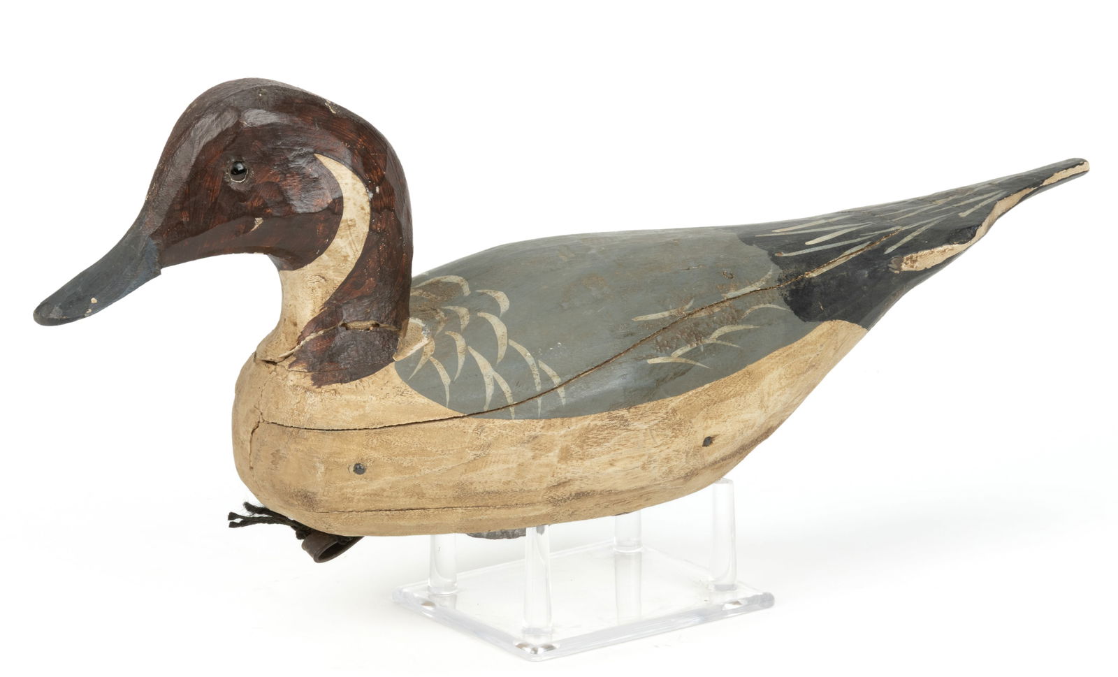JIMMY BOWDEN (VIRGINIA) CARVED AND PAINTED PINTAIL DUCK DECOY (1 of 7)