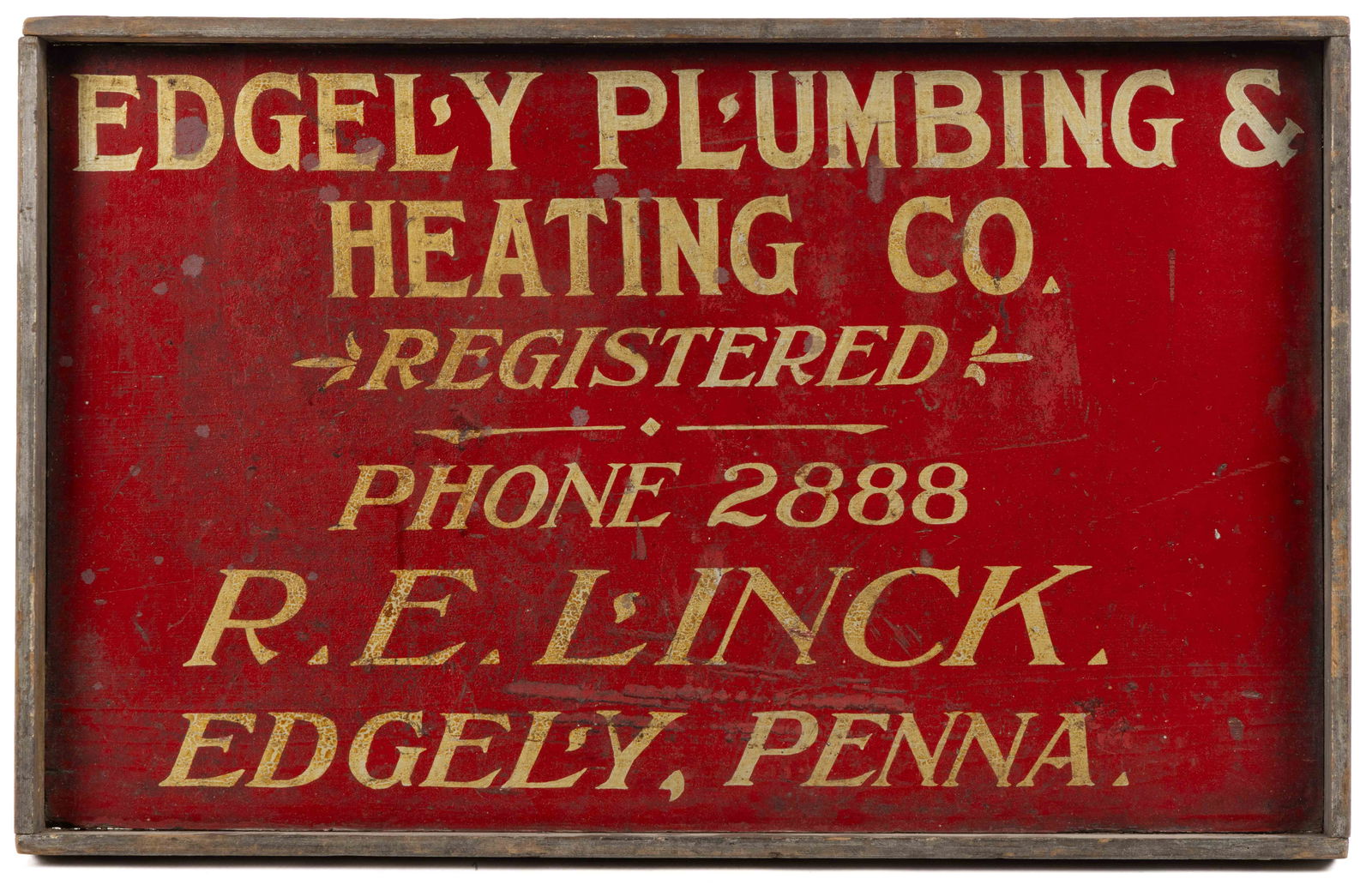 AMERICAN FOLK ART PAINTED WOODEN TRADE SIGN (1 of 2)