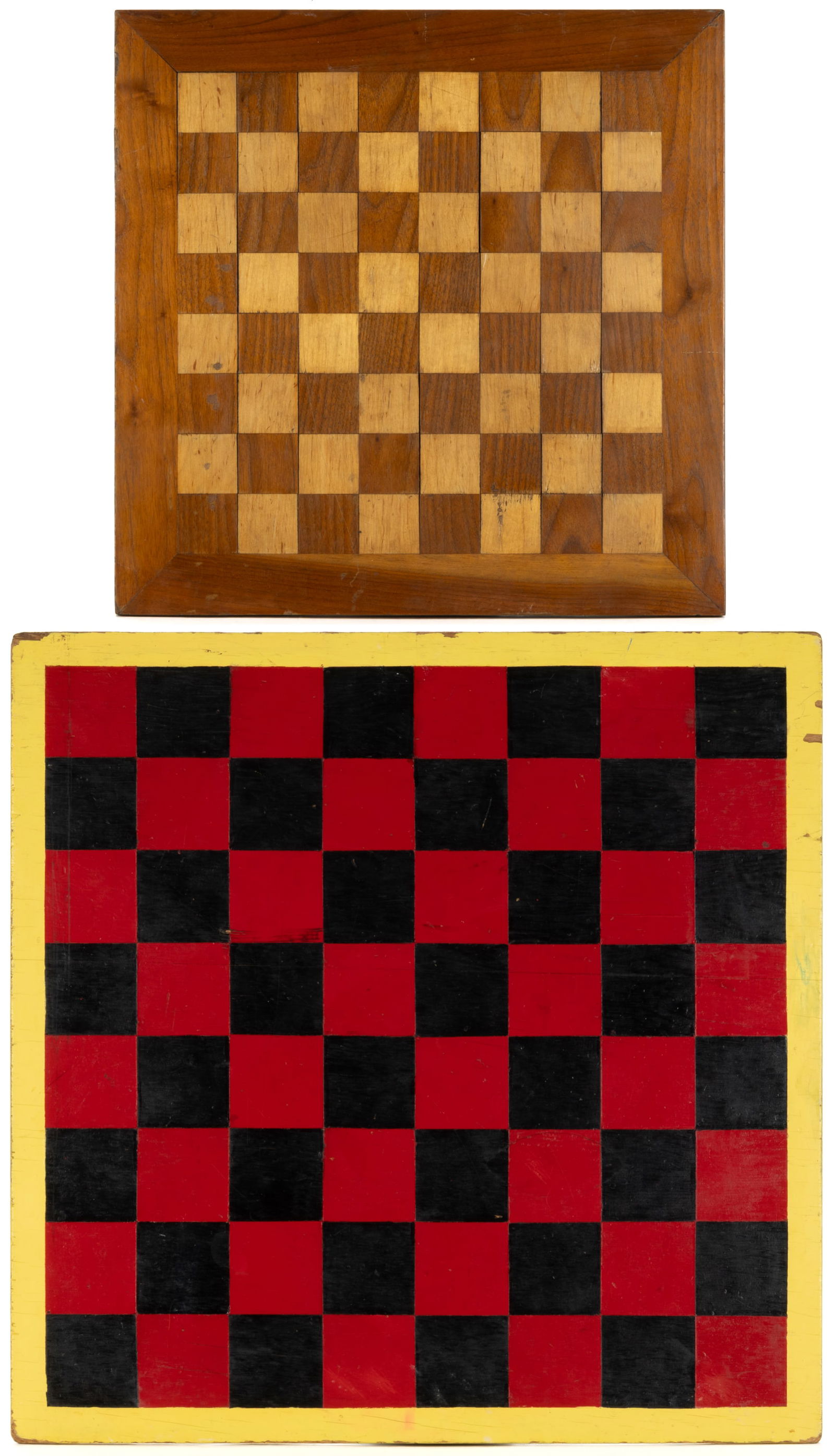 AMERICAN FOLK ART GAME BOARDS, LOT OF TWO (1 of 5)