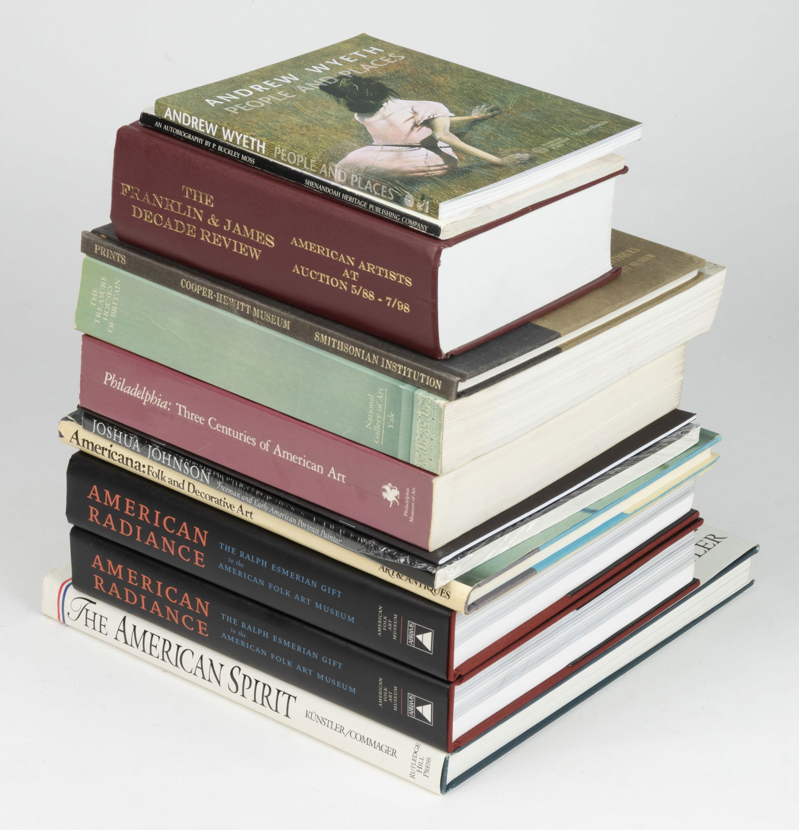 AMERICAN FINE ART AND FOLK ART REFERENCE VOLUMES, LOT OF 12 (1 of 1)