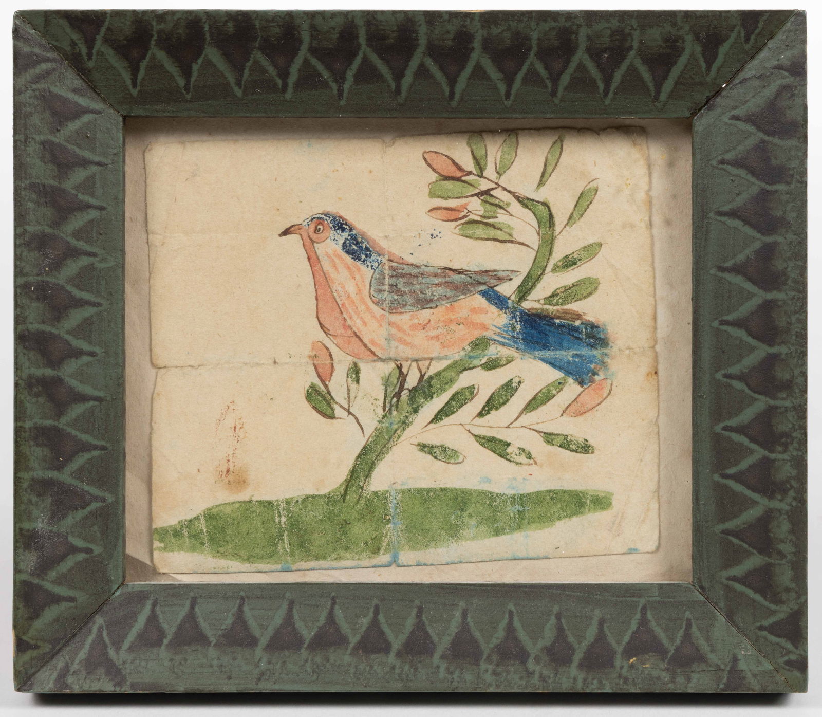 AMERICAN FOLK ART FRAKTUR DRAWING / REWARD OF MERIT (1 of 2)