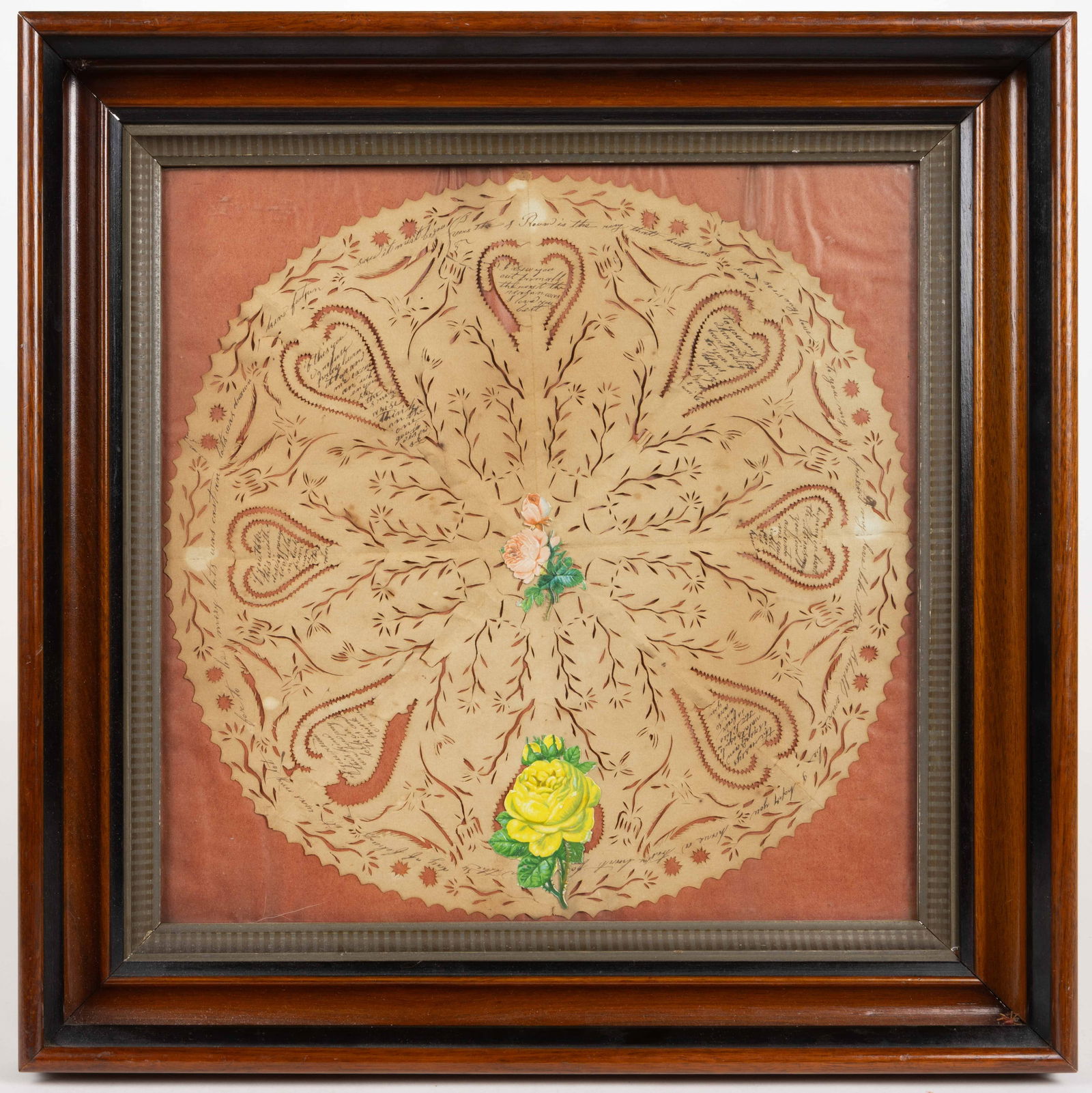AMERICAN FOLK ART CUT-WORK / SCHERENSCHNITTE VALENTINE (1 of 2)