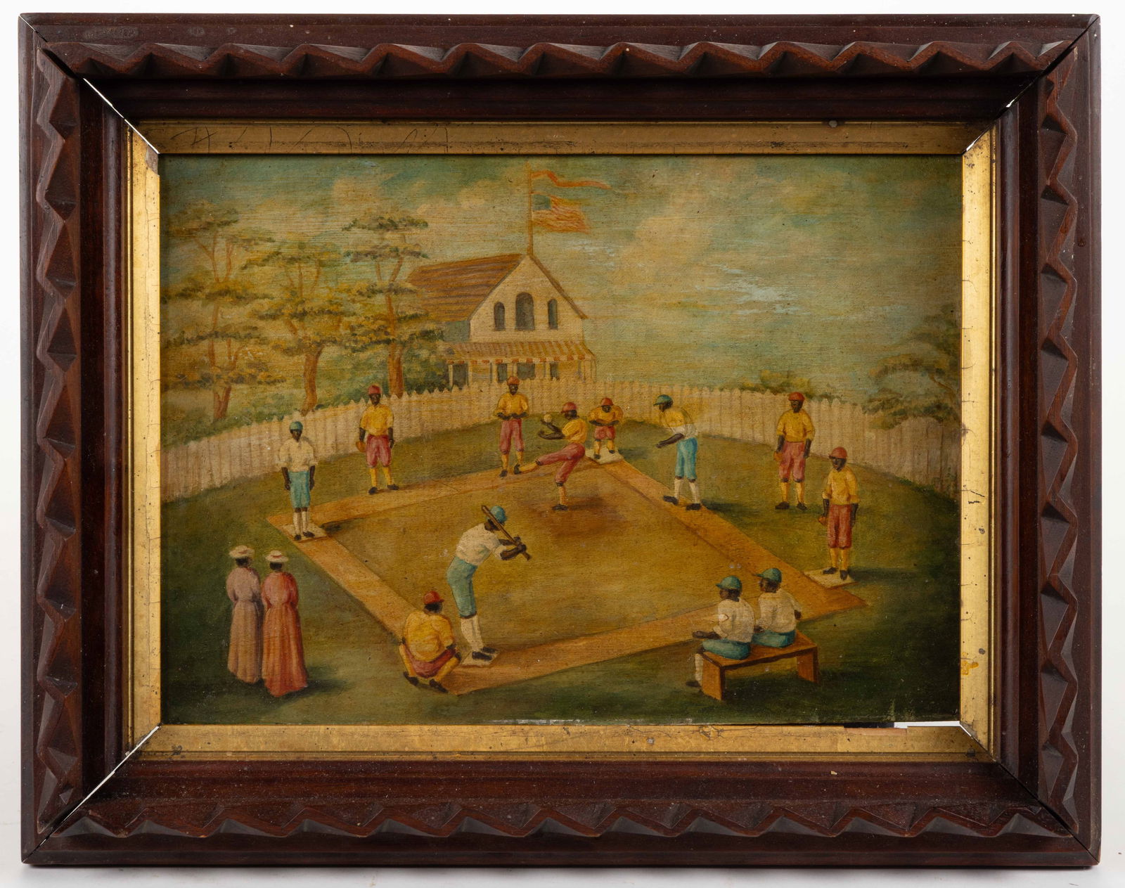 AMERICAN SCHOOL (LATE 19TH / FIRST QUARTER 20TH CENTURY) FOLK ART PAINTING OF AN AFRICAN-AMERICAN (1 of 3)