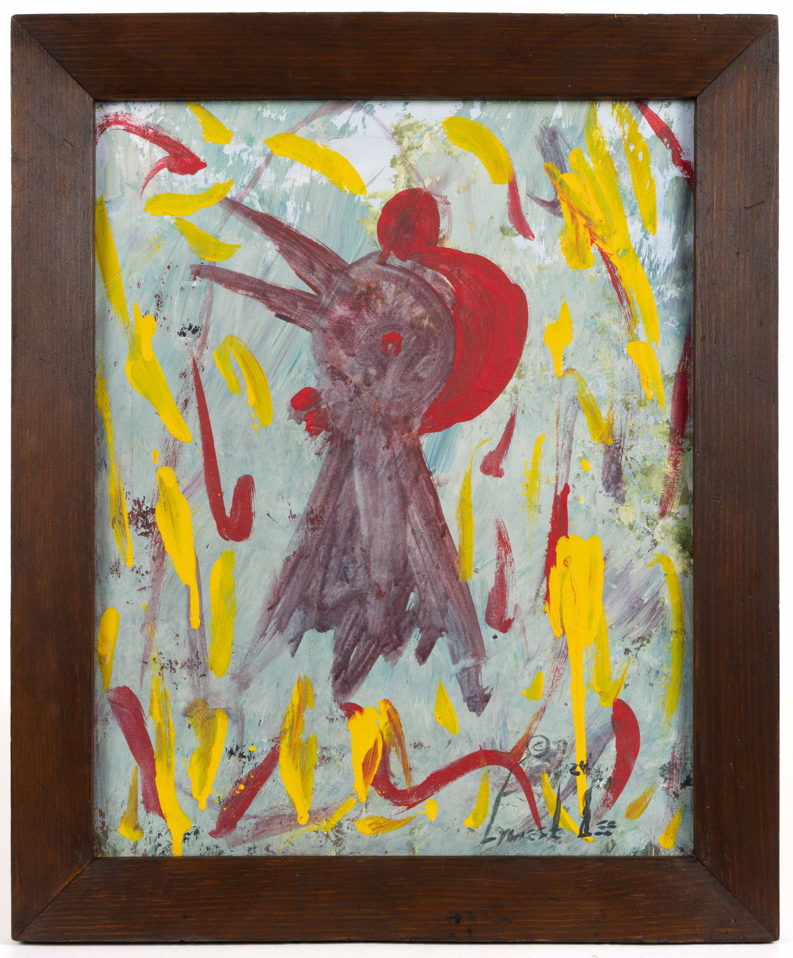 ERNEST M. LEE "THE CHICKEN MAN" (AMERICAN, ACTIVE 20TH / 21ST CENTURY) OUTSIDER ART PAINTING OF A (1 of 4)