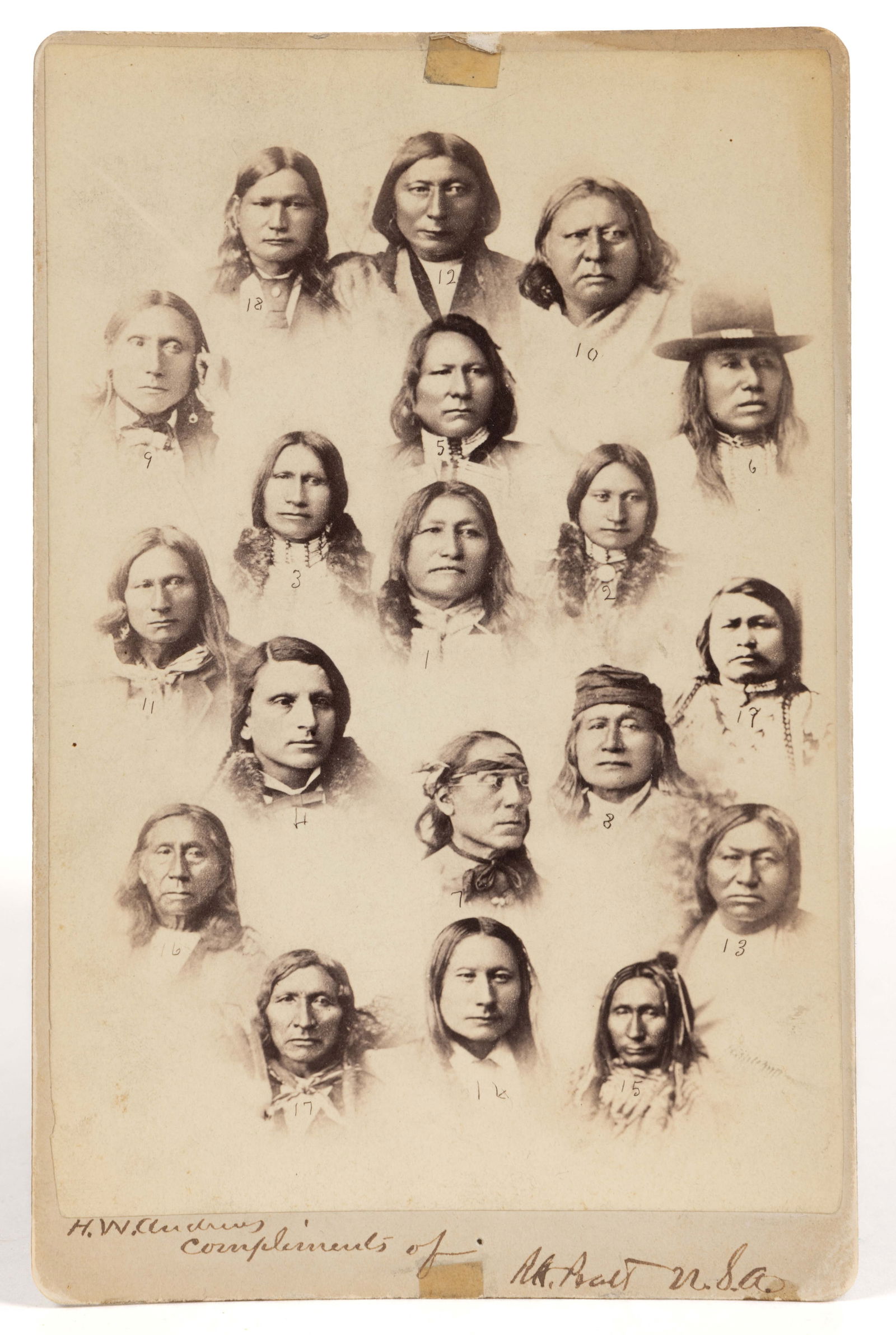 SCARCE "NOTED INDIAN CHIEFS WHO HAVE VISITED THE INDIAN TRAINING SCHOOL, CARLISLE, PA" NATIVE (1 of 4)