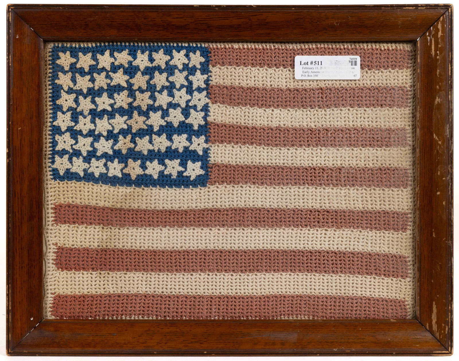 AMERICAN PATRIOTIC NEEDLEWORK FLAG (1 of 2)