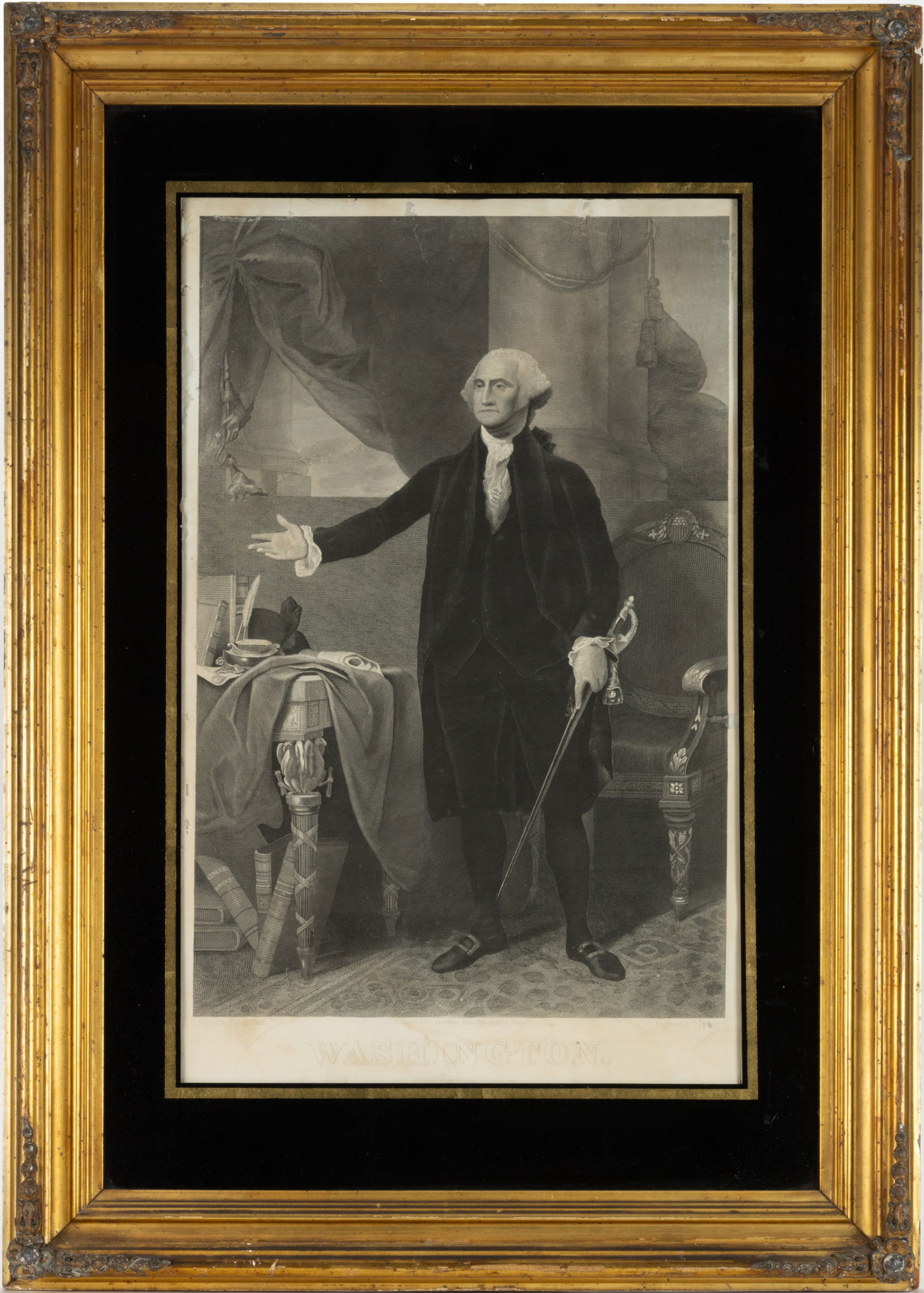 OLIVER PELTON (AMERICAN, 1798-1882) AFTER GILBERT STUART (AMERICAN, 1755-1828) GEORGE WASHINGTON (1 of 3)