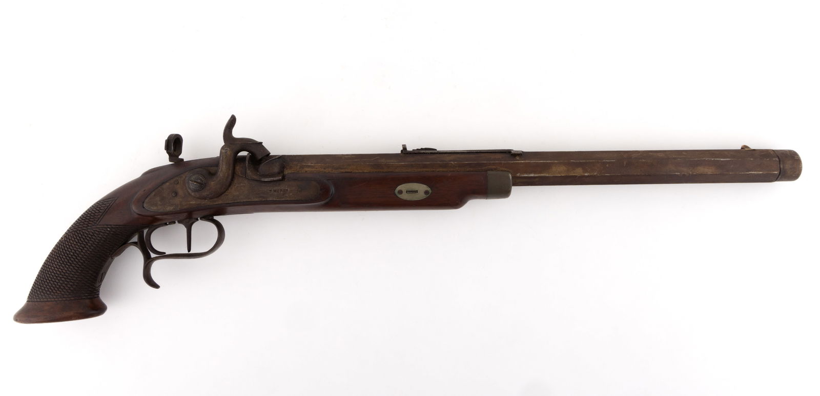 ANTIQUE THOMAS MORSE (LANCASTER, NEW HAMPSHIRE / MACON, GEORGIA, 1812-1890) PERCUSSION TARGET PISTOL (1 of 4)