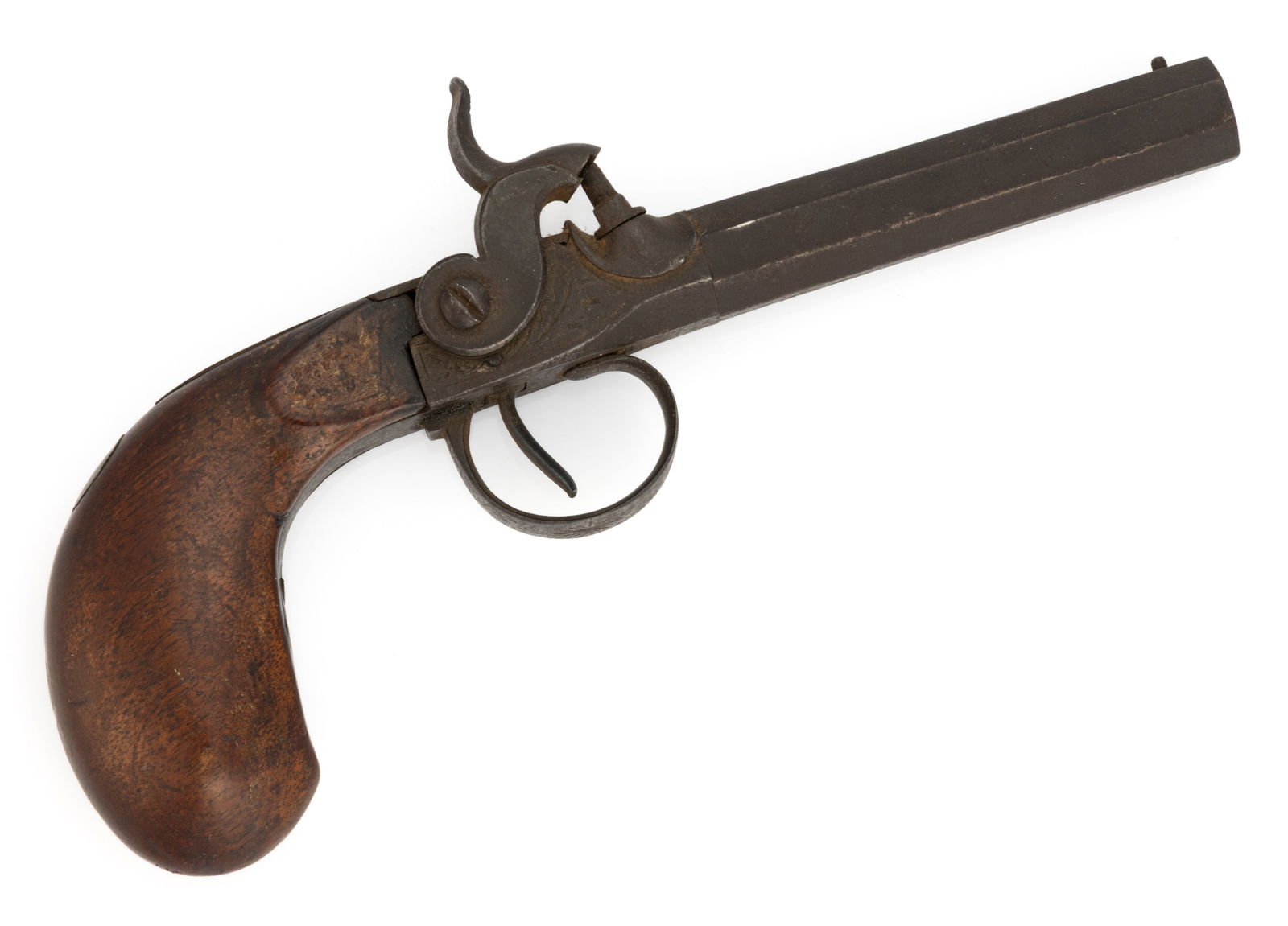 ANTIQUE BELGIAN PERCUSSION BOXLOCK POCKET PISTOL (1 of 5)