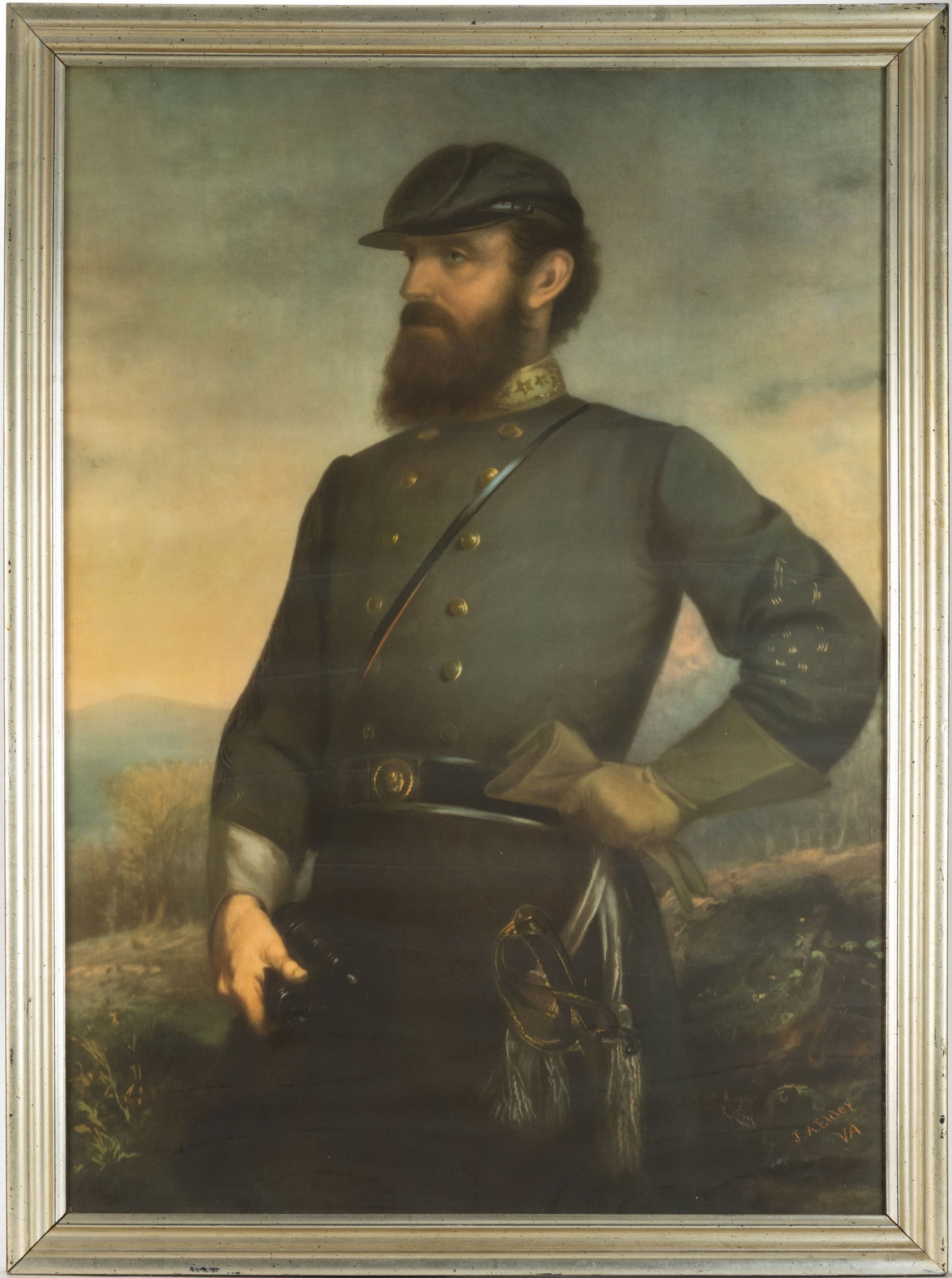 CIVIL WAR GENERAL THOMAS "STONEWALL" JACKSON HISTORICAL PRINT (1 of 4)