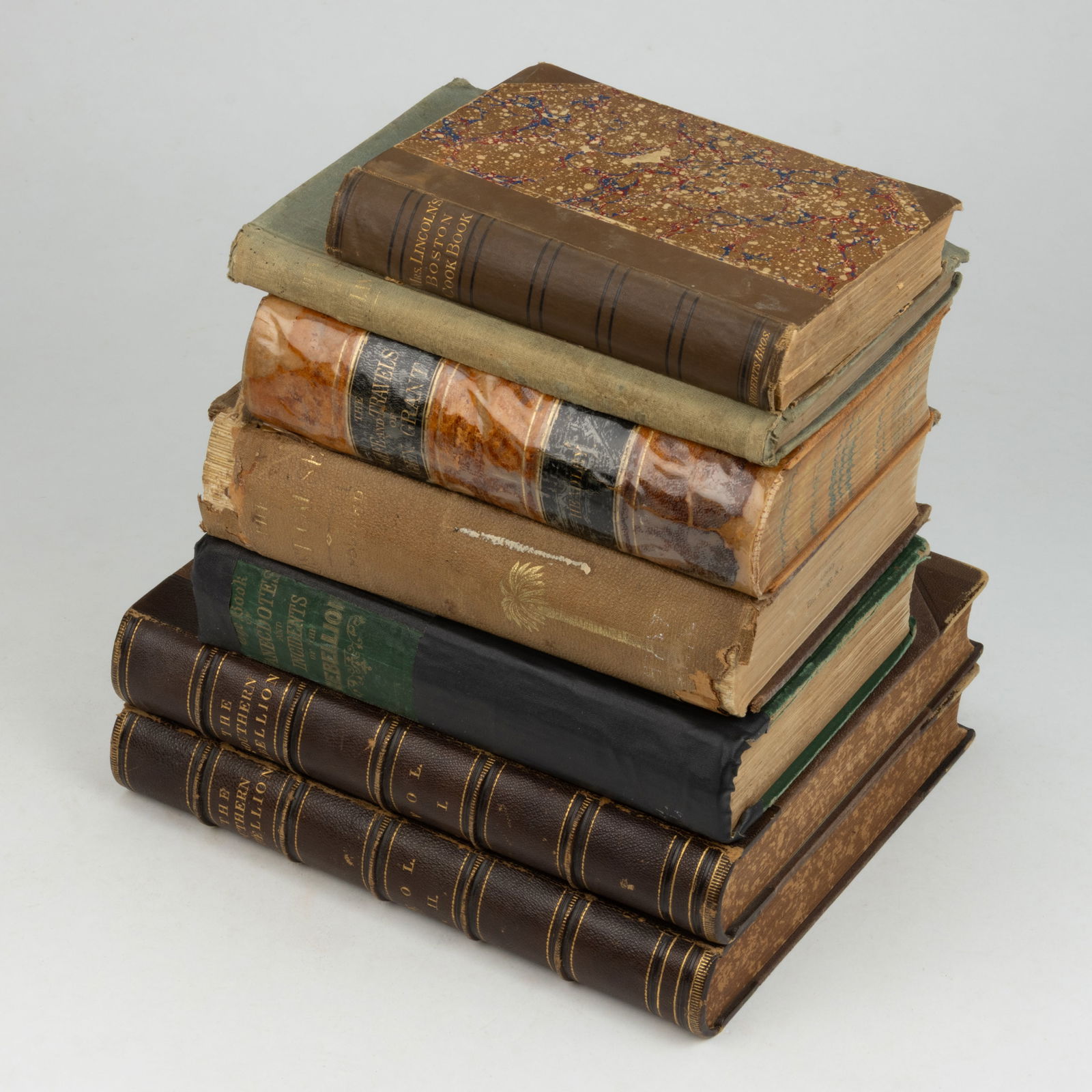 ANTIQUARIAN CIVIL WAR ASSOCIATED HISTORICAL VOLUMES, LOT OF SEVEN (1 of 1)