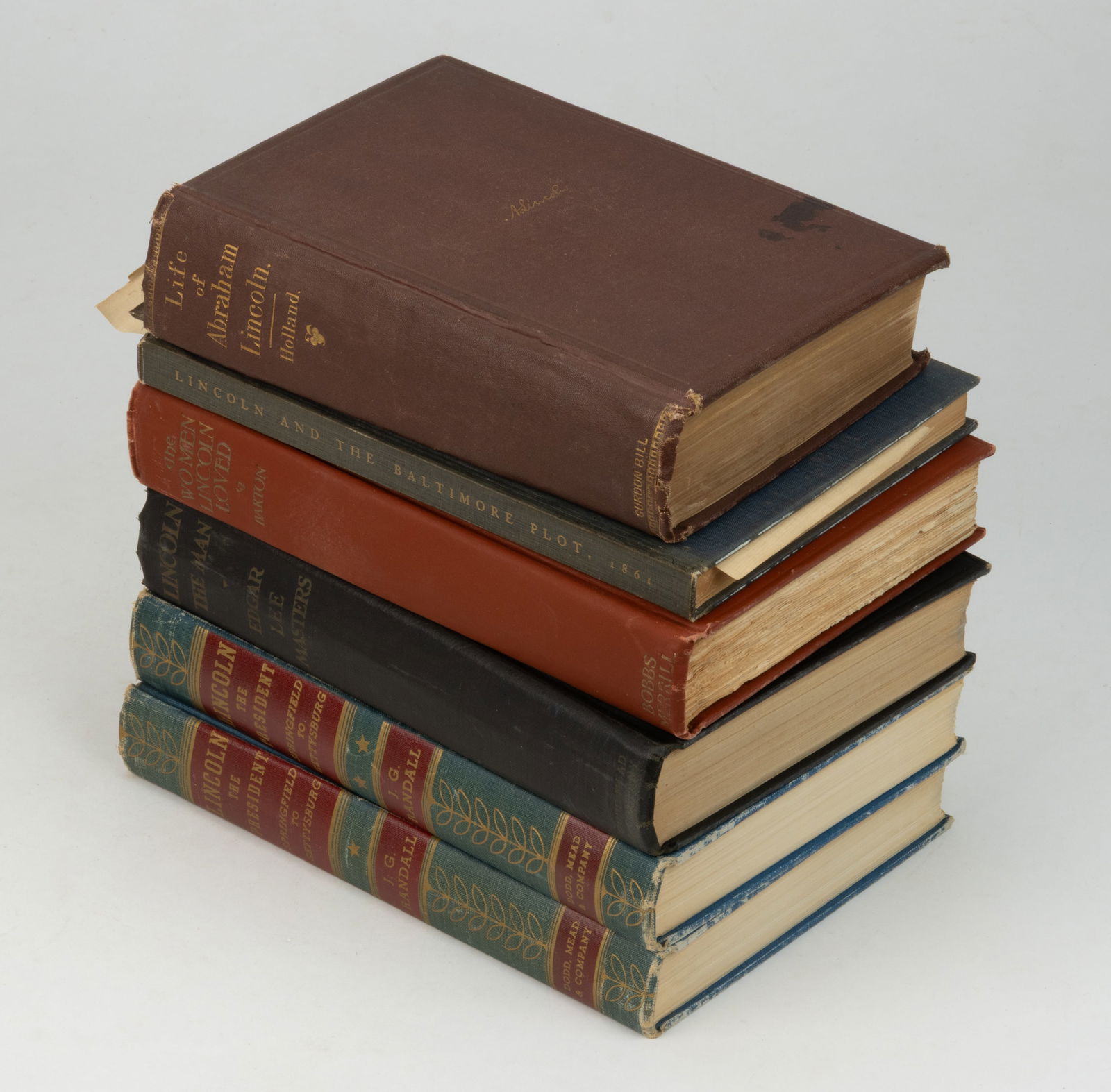 ASSORTED ABRAHAM LINCOLN HISTORICAL VOLUMES, LOT OF SIX (1 of 1)