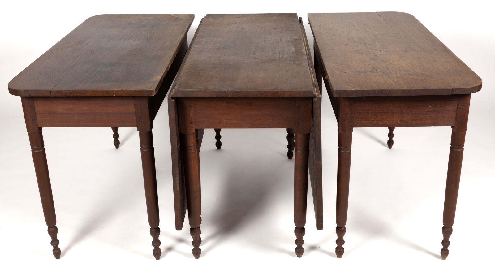 ROCKINGHAM CO., NORTH CAROLINA / HENRY CO., VIRGINIA WALNUT THREE-PIECE BANQUET TABLE (1 of 9)