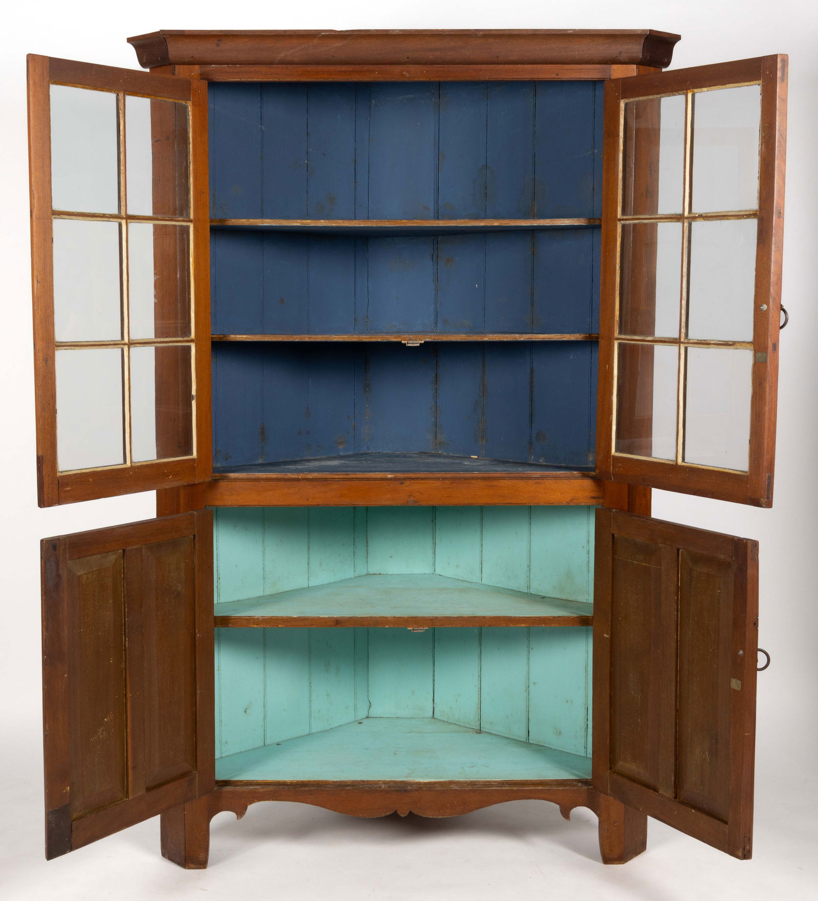 VIRGINIA WALNUT CORNER CUPBOARD - 3