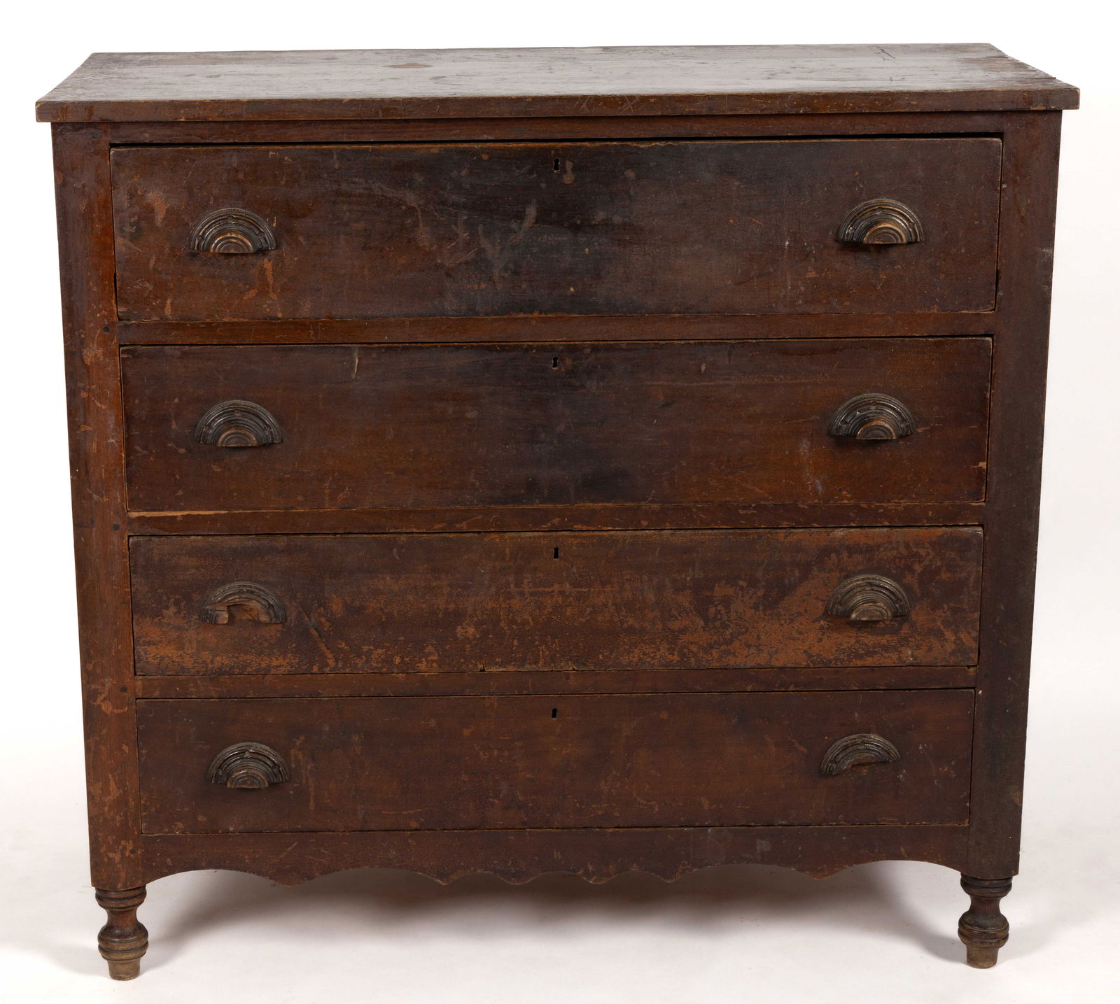 PENDLETON CO., VIRGINIA (NOW WEST VIRGINIA) VERNACULAR WALNUT CHEST OF DRAWERS (1 of 6)