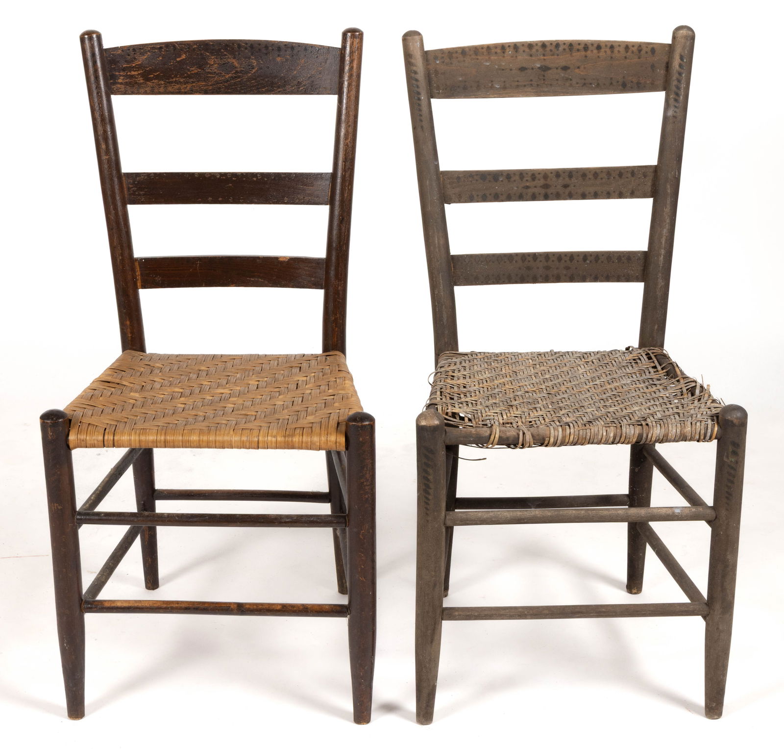 HIGHLAND CO., VIRGINIA, ATTRIBUTED, PAINTED FANCY CHAIRS, LOT OF TWO (1 of 3)