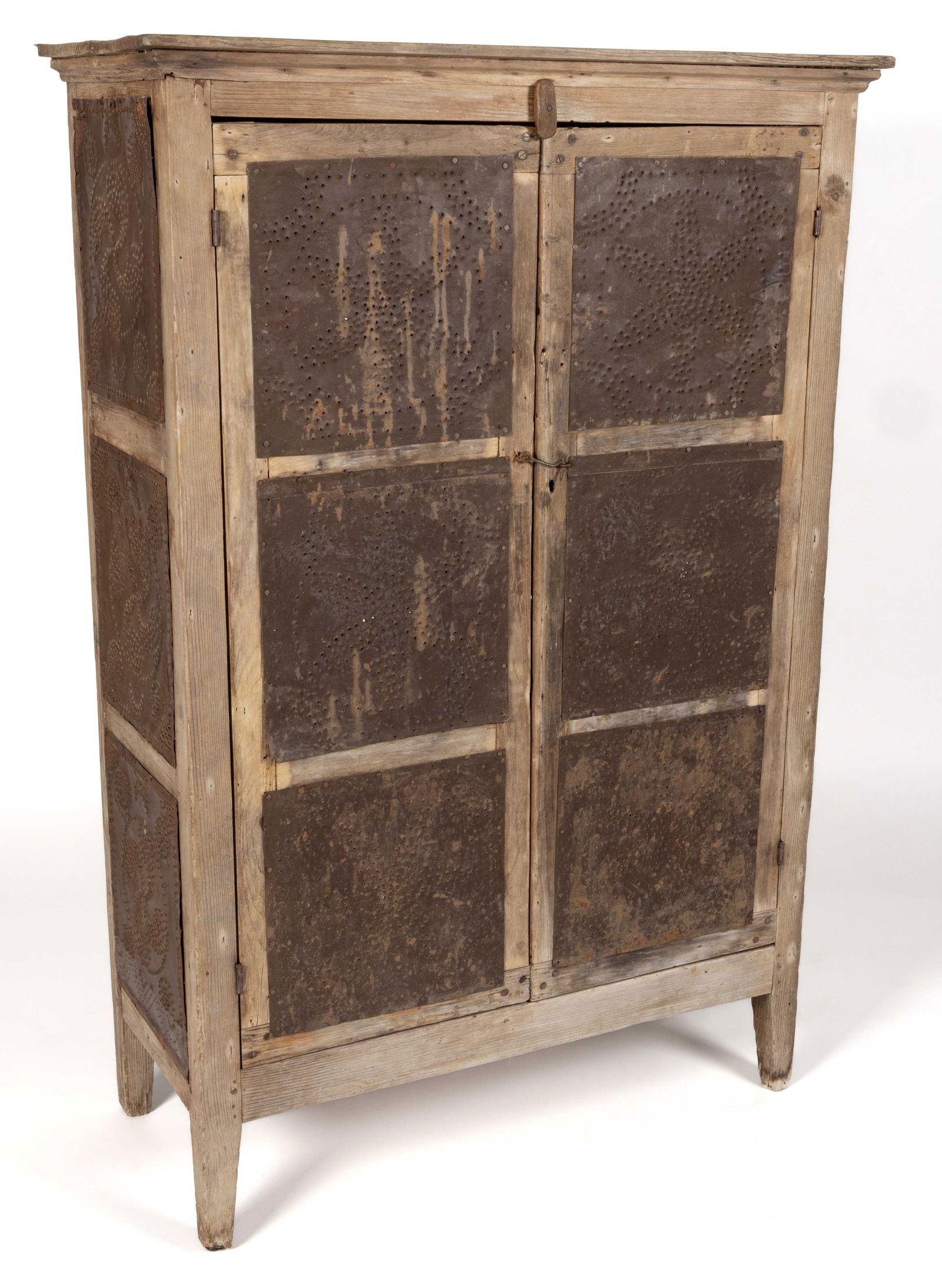 SOUTHERN PUNCHED-TIN-PANELED PINE FOOD / PIE SAFE (1 of 6)