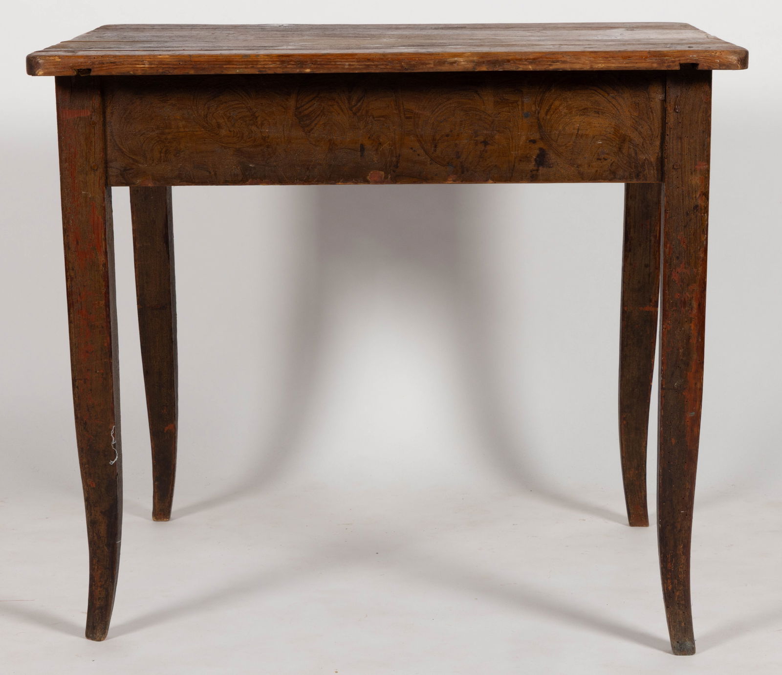 SOUTHERN PAINT-DECORATED YELLOW PINE WORK TABLE - 3