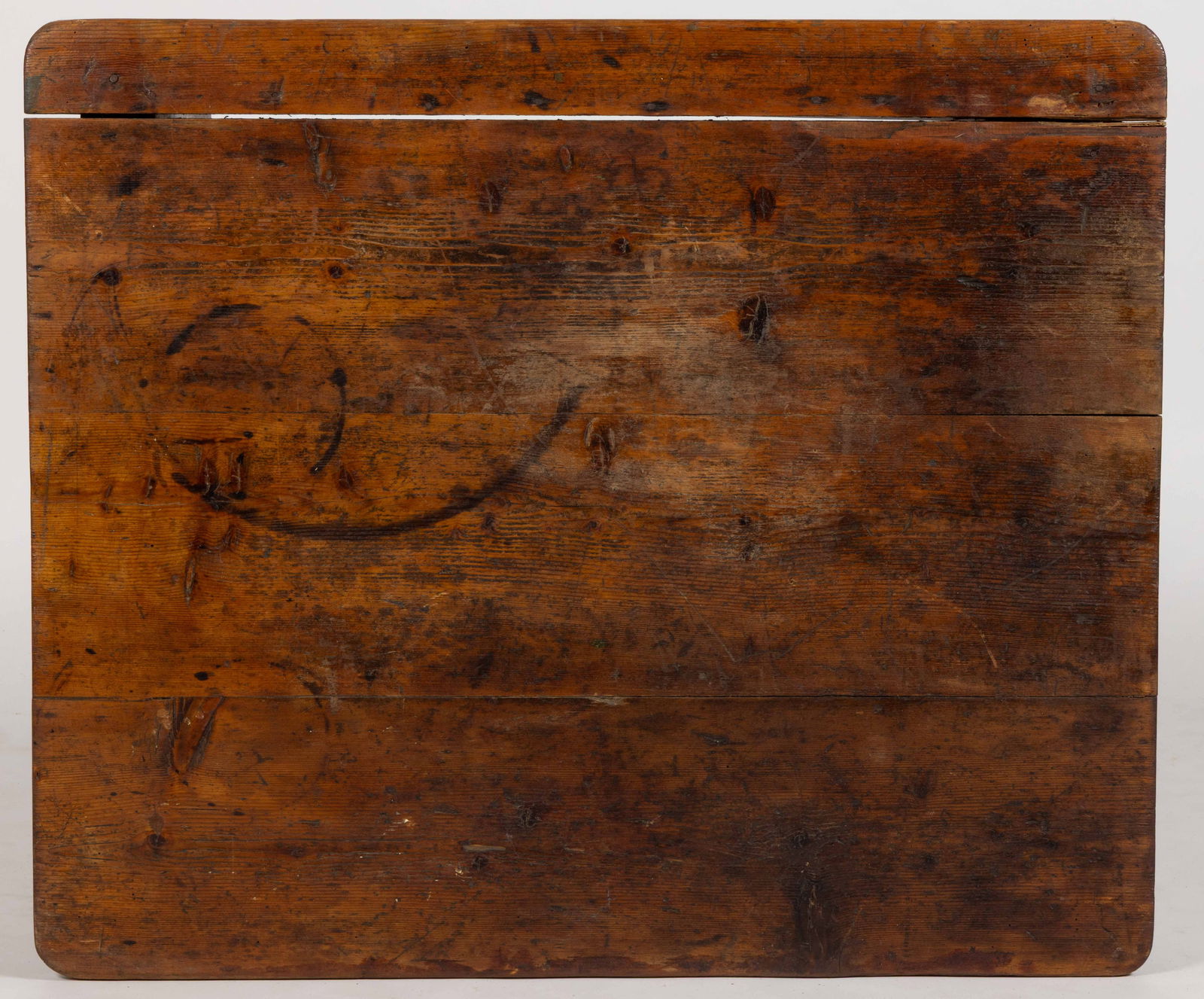 SOUTHERN PAINT-DECORATED YELLOW PINE WORK TABLE - 5