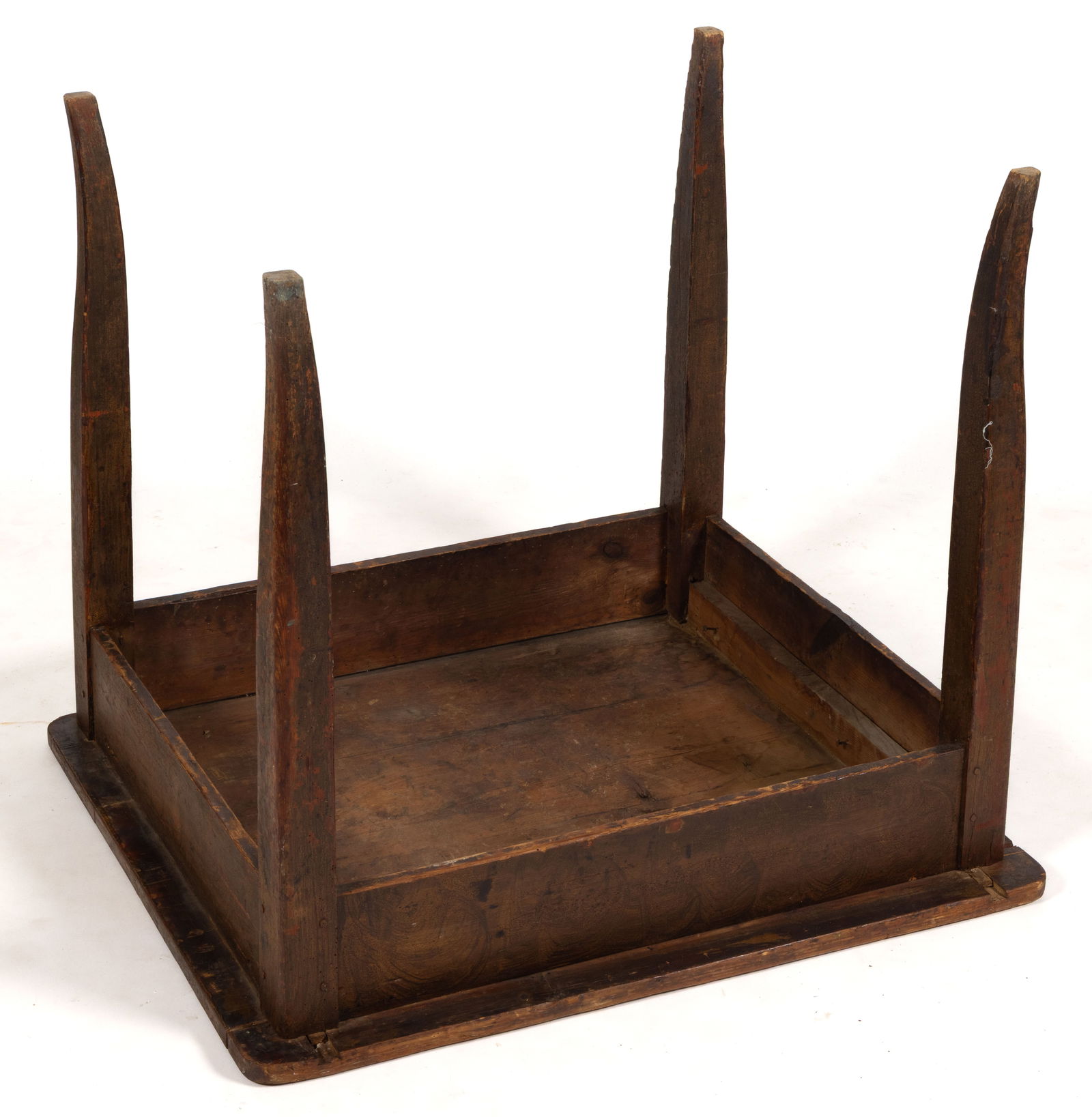 SOUTHERN PAINT-DECORATED YELLOW PINE WORK TABLE - 6