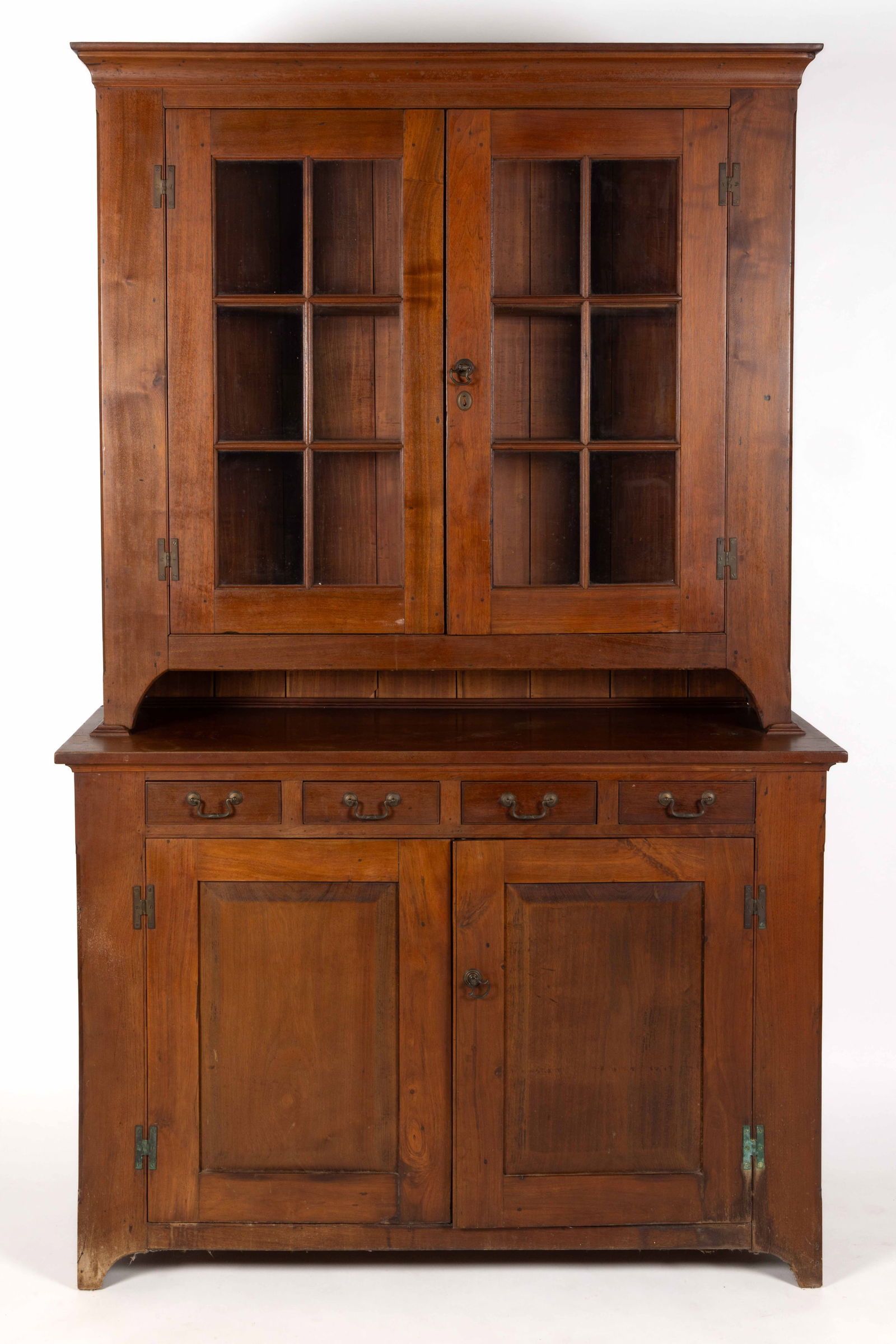 MID-ATLANTIC WALNUT STEP-BACK DUTCH CUPBOARD (1 of 8)