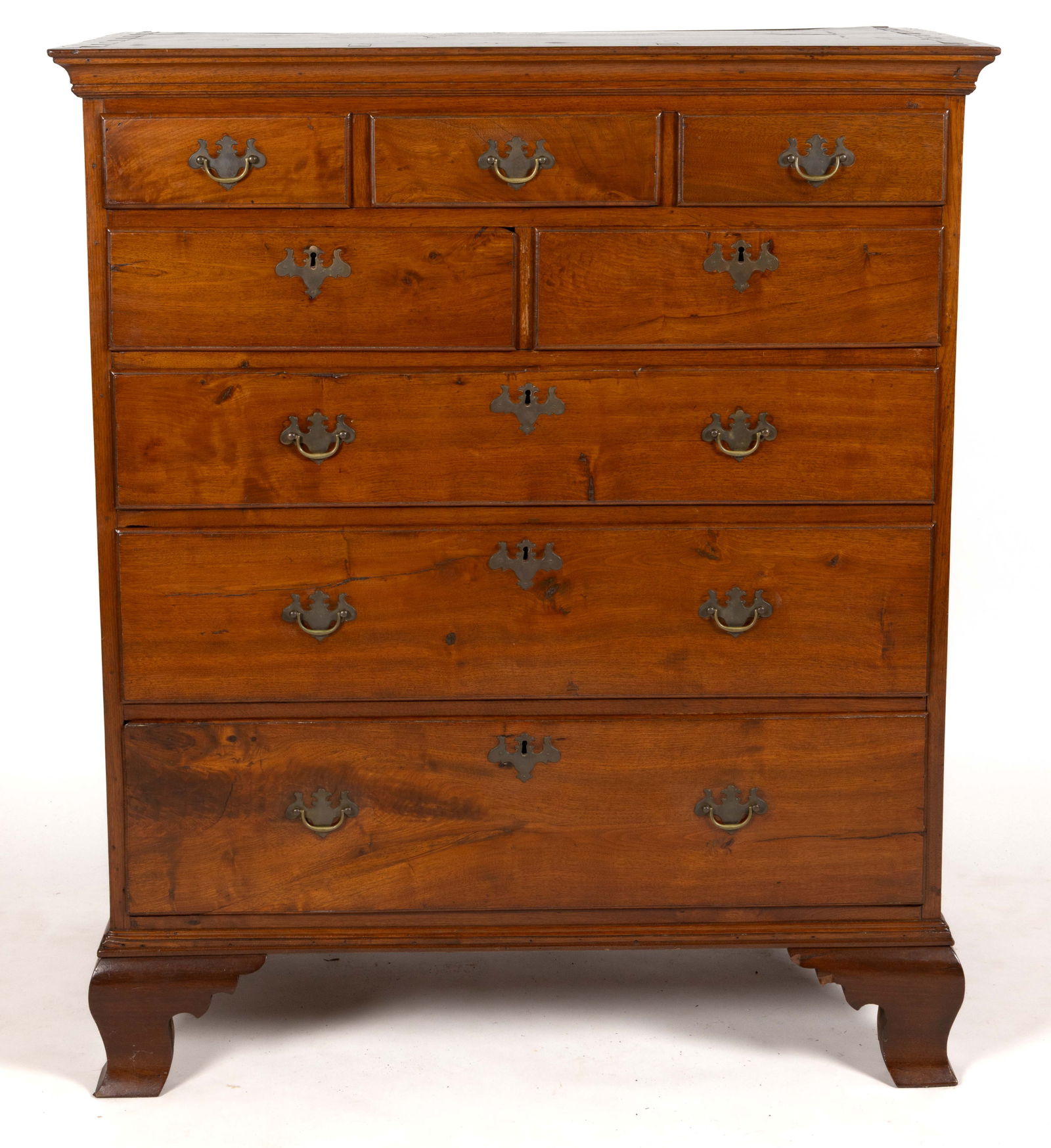 PENNSYLVANIA CHIPPENDALE WALNUT CHEST OF DRAWERS (1 of 9)