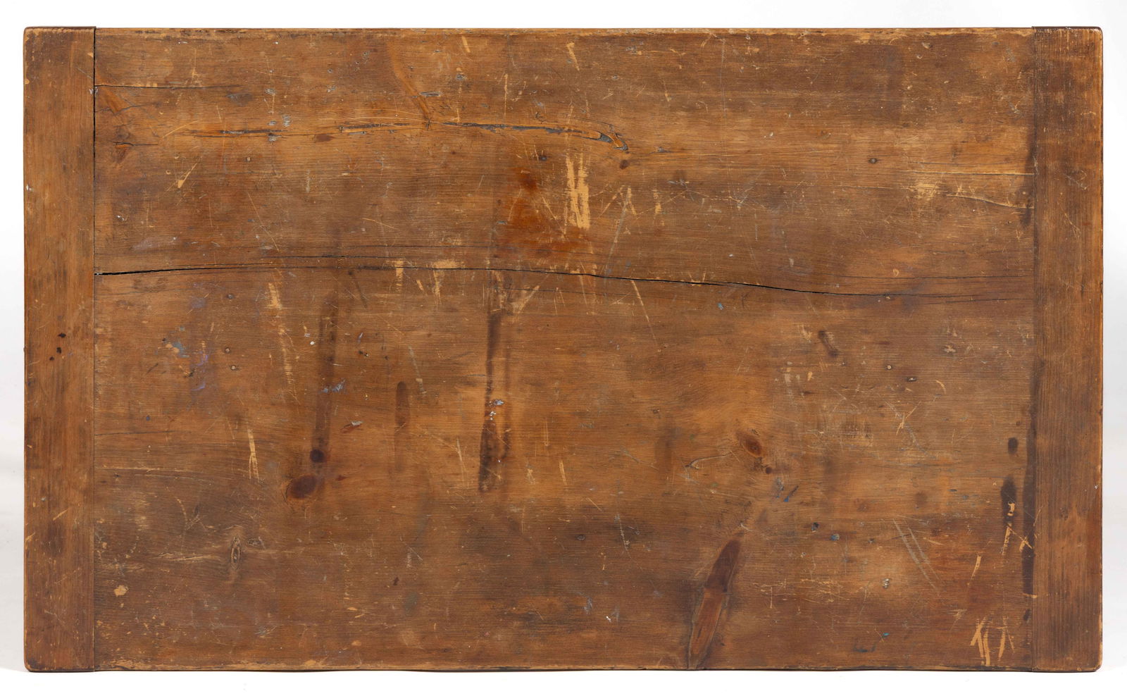 NEW ENGLAND PINE STRETCHER-BASE WORK / SIDE TABLE - 5