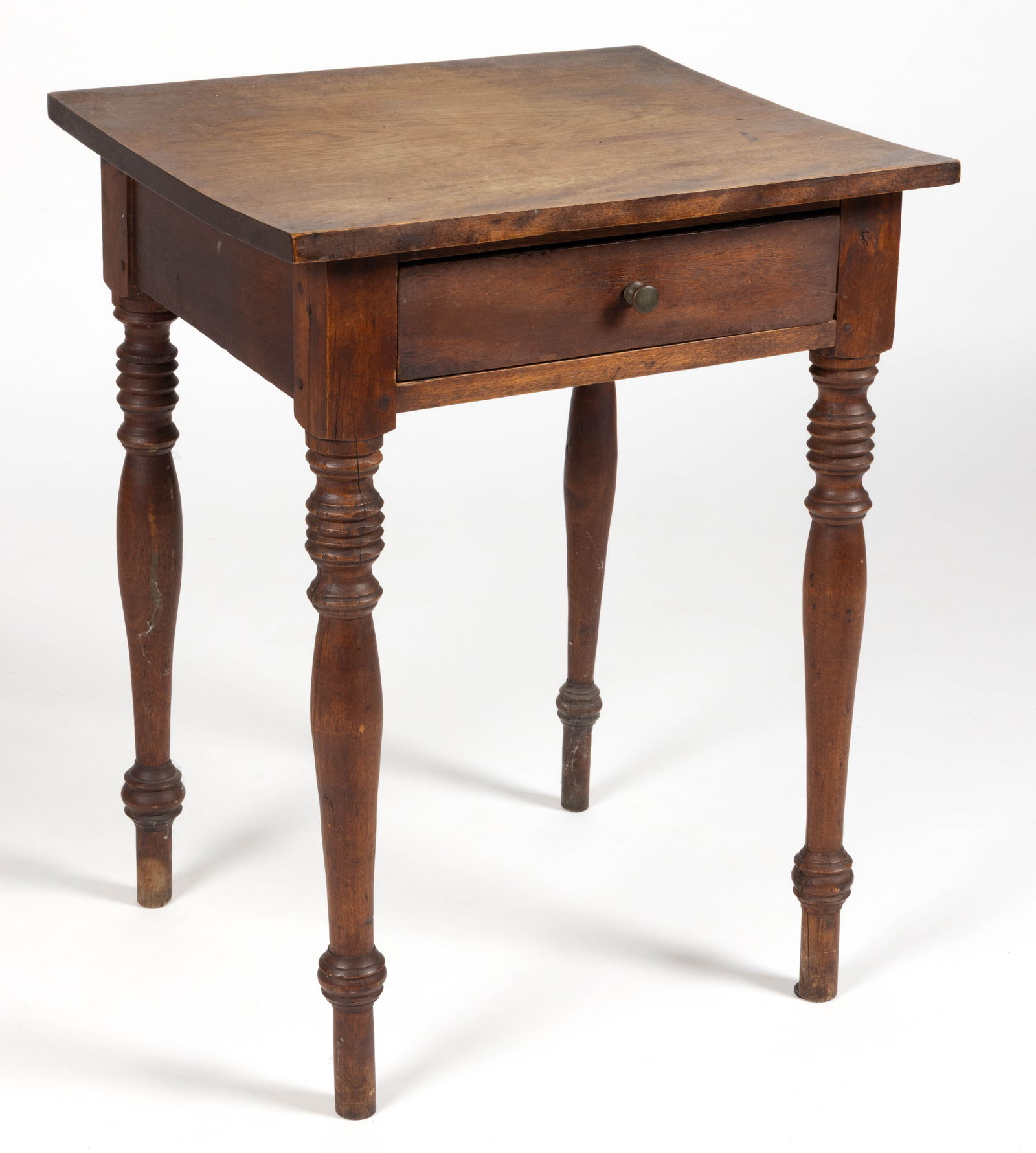 AMERICAN LATE FEDERAL WALNUT STAND TABLE (1 of 7)