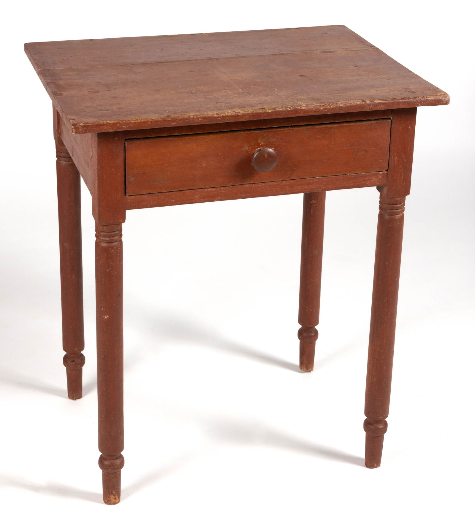AMERICAN LATE FEDERAL RED-WASHED POPLAR STAND TABLE (1 of 6)