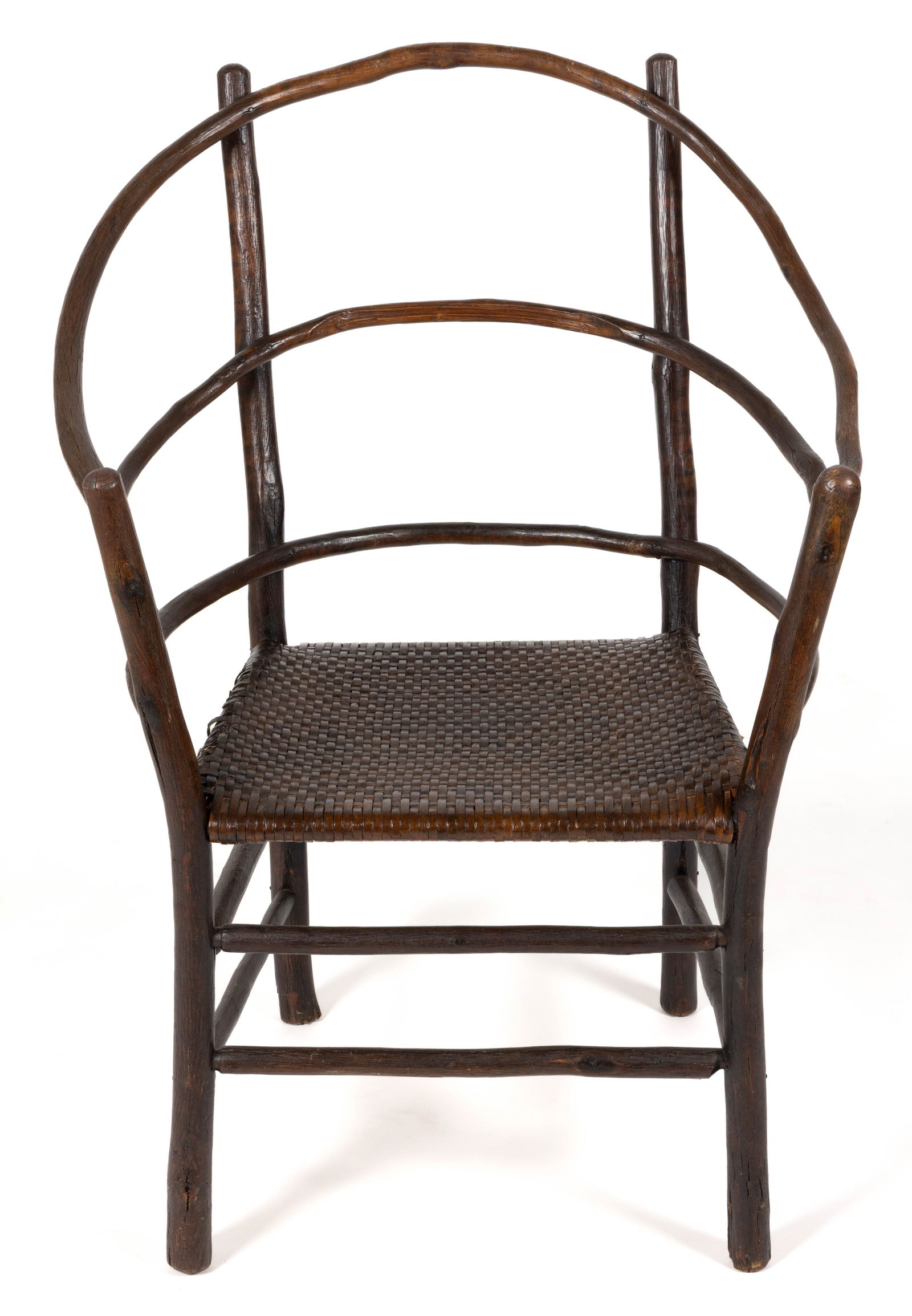 MARKED OLD HICKORY RUSTIC ARMCHAIR (1 of 5)