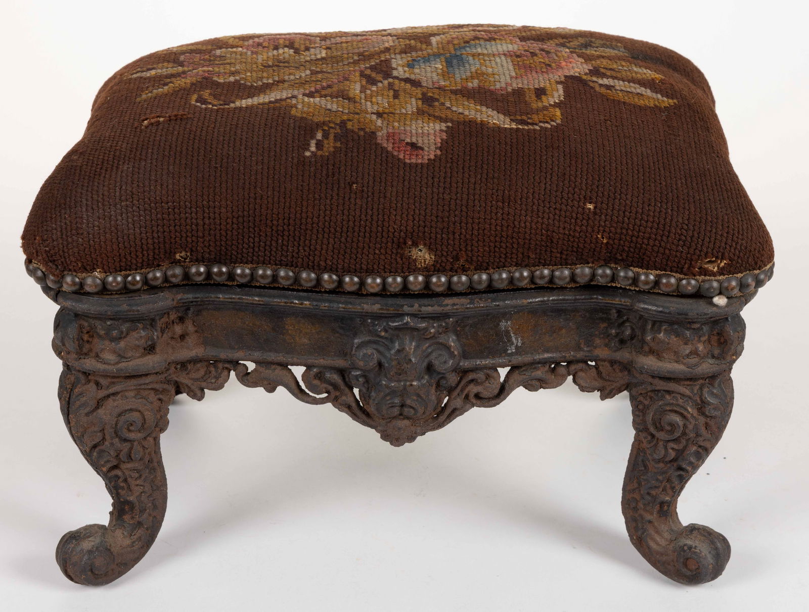 AMERICAN VICTORIAN CAST-IRON FOOT REST / STOOL (1 of 4)