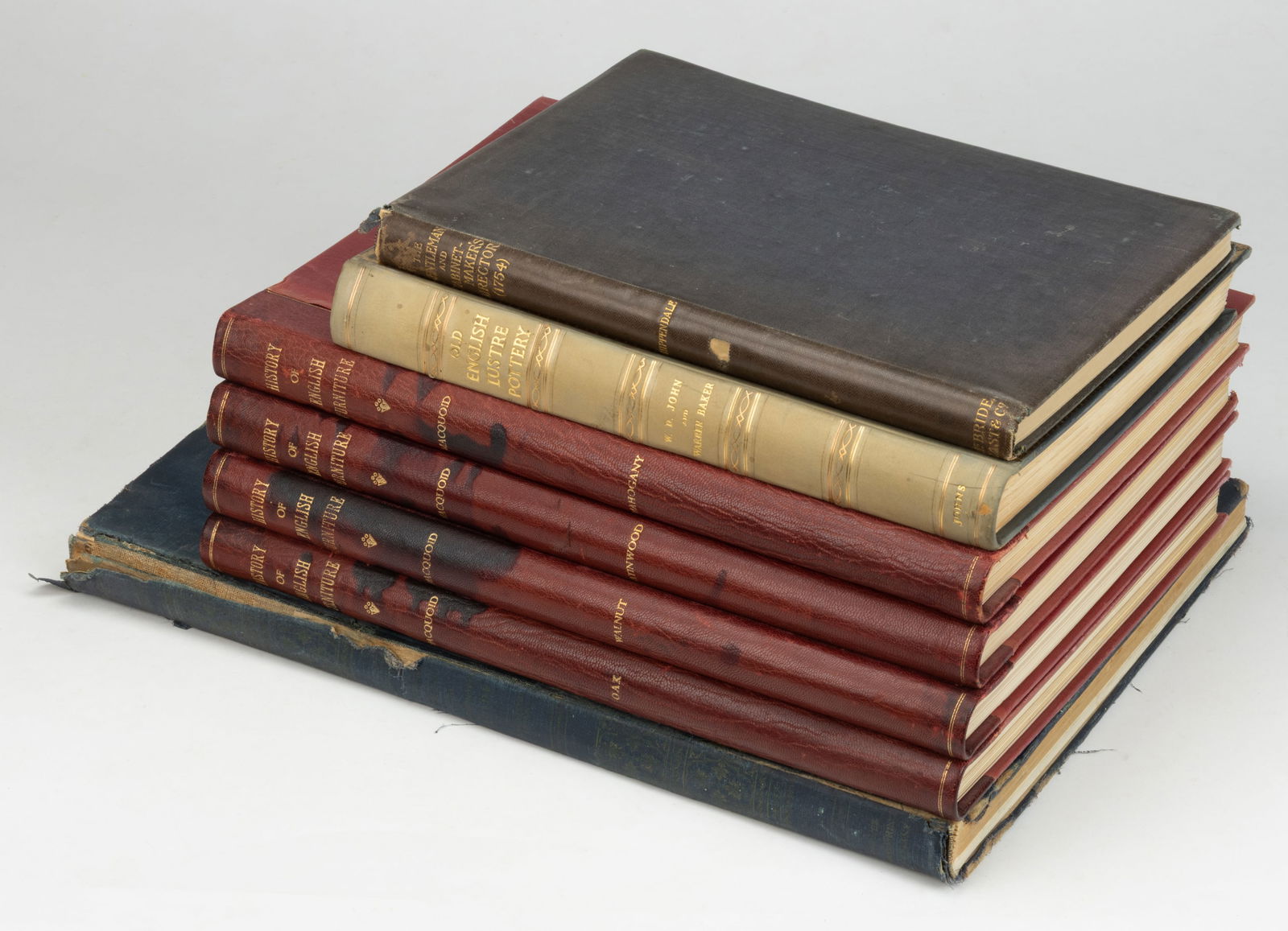 ENGLISH FURNITURE AND CERAMICS REFERENCE VOLUMES, LOT OF SEVEN (1 of 1)