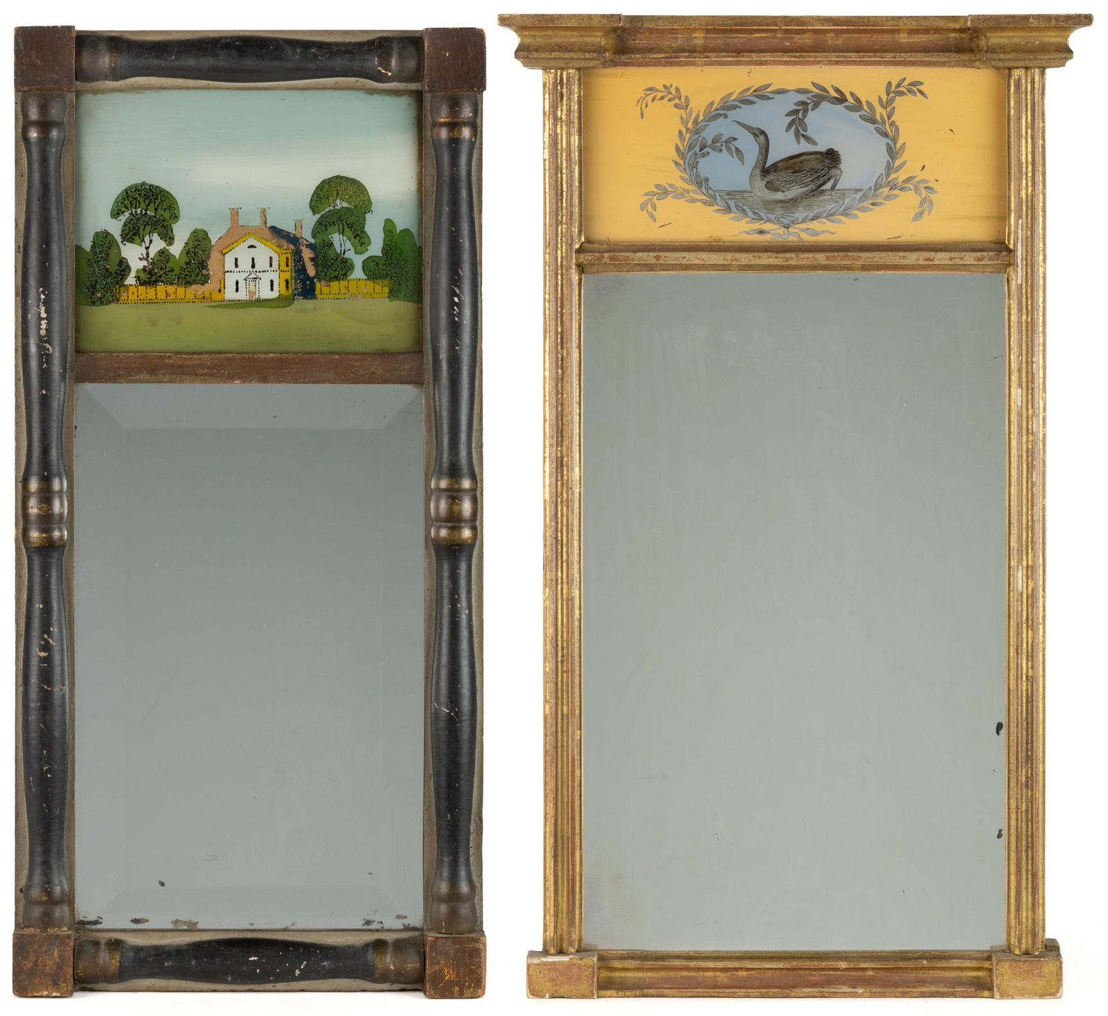 AMERICAN CLASSICAL WALL MIRRORS, LOT OF TWO (1 of 5)