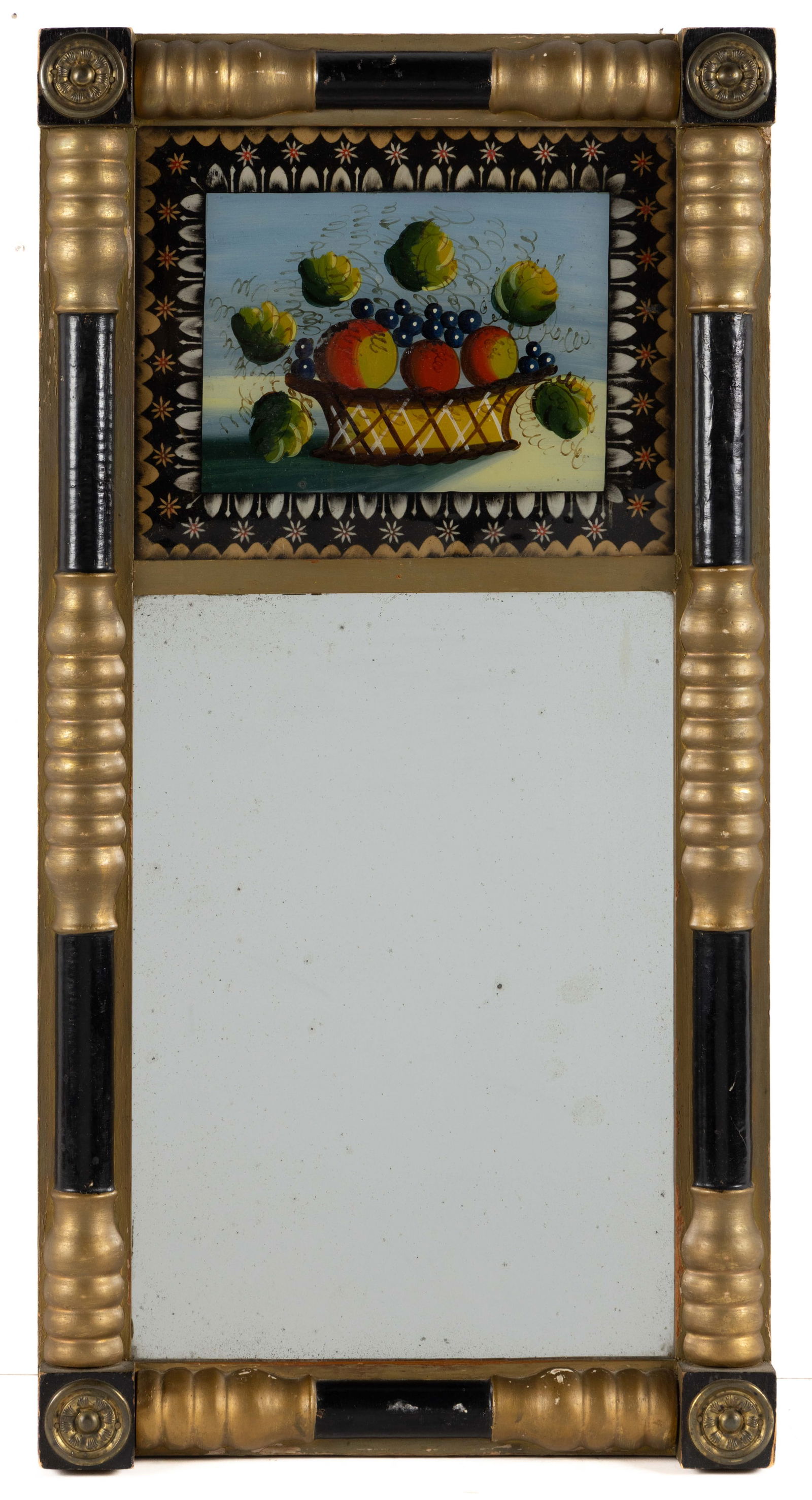 AMERICAN CLASSICAL PARCEL-GILT LOOKING GLASS / WALL MIRROR (1 of 3)