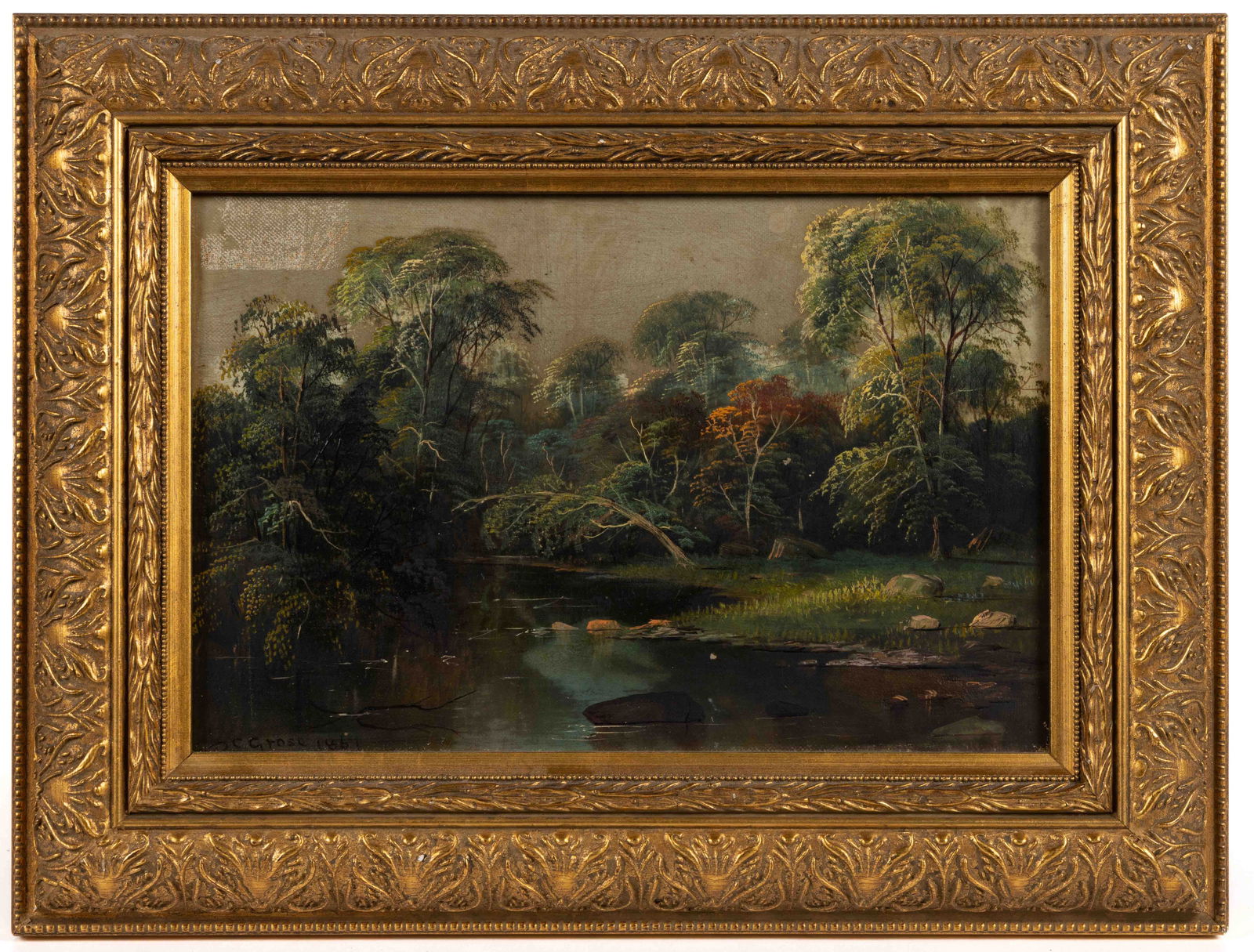 DANIEL CHARLES GROSE (AMERICAN / CANADIAN, 1838-1900) LANDSCAPE / RIVER SCENE PAINTING (1 of 5)