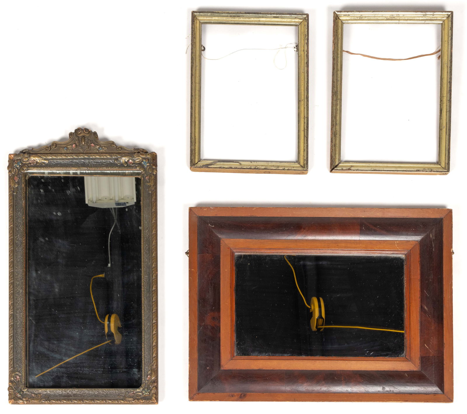 ASSORTED AMERICAN OR ENGLISH GILTWOOD AND OTHER FRAMES / MIRRORS, LOT OF FOUR (1 of 2)