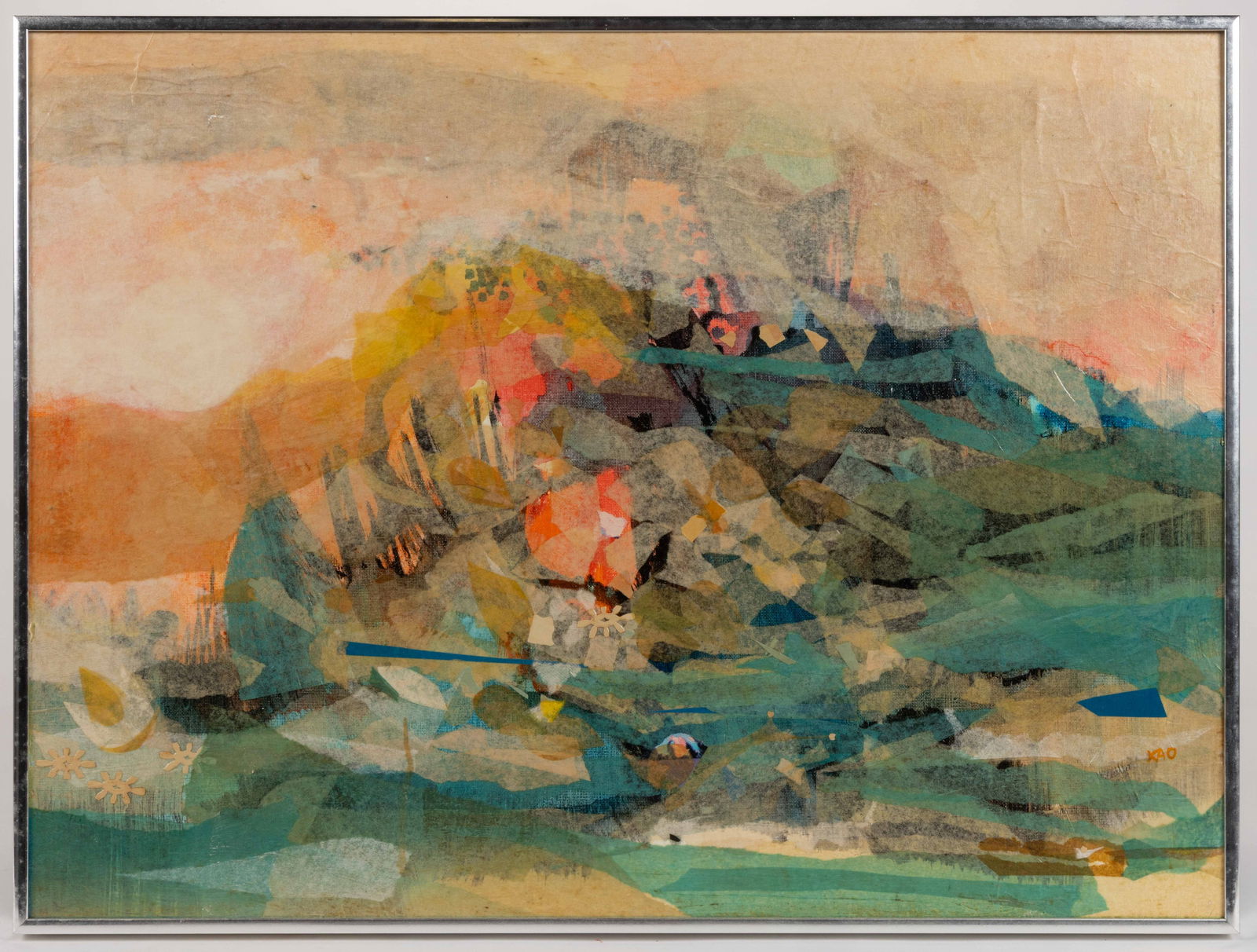 AMERICAN SCHOOL (20TH CENTURY) ABSTRACT COLLAGE (1 of 3)