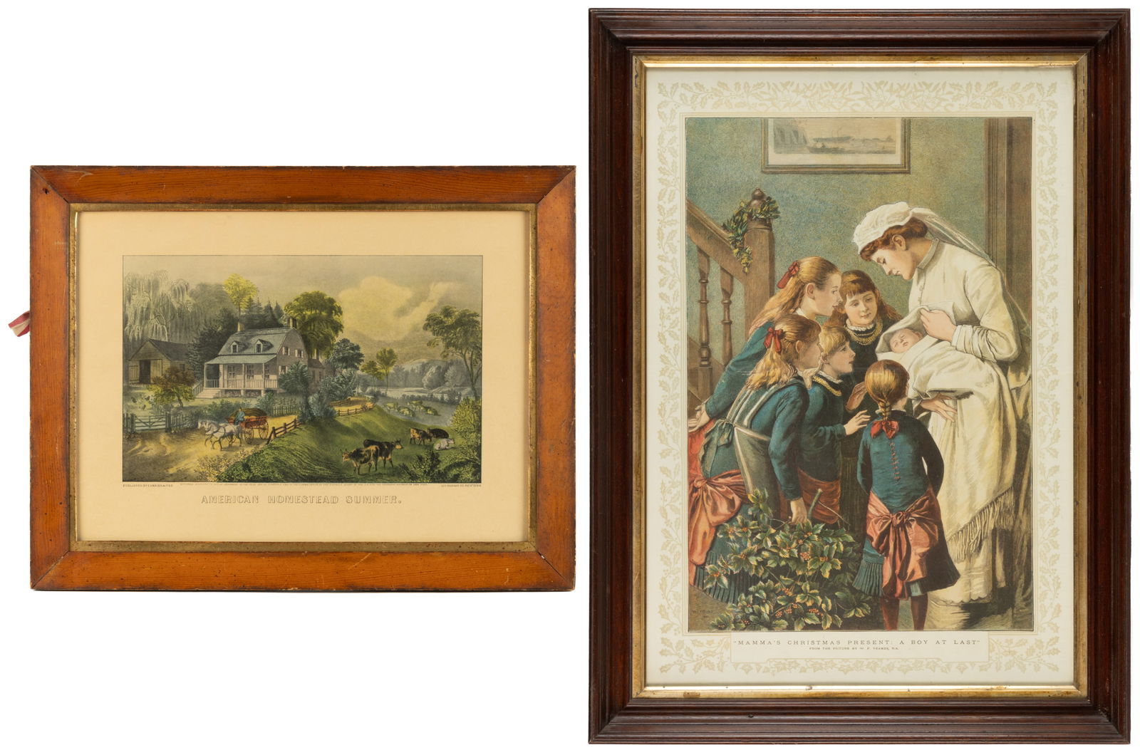 CURRIER AND IVES AND OTHER VICTORIAN PRINTS, LOT OF TWO (1 of 5)