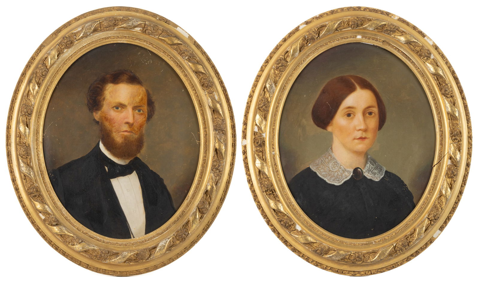 PAIR OF AMERICAN SCHOOL (19TH CENTURY) PORTRAITS OF THE WINN FAMILY OF VIRGINIA (1 of 5)