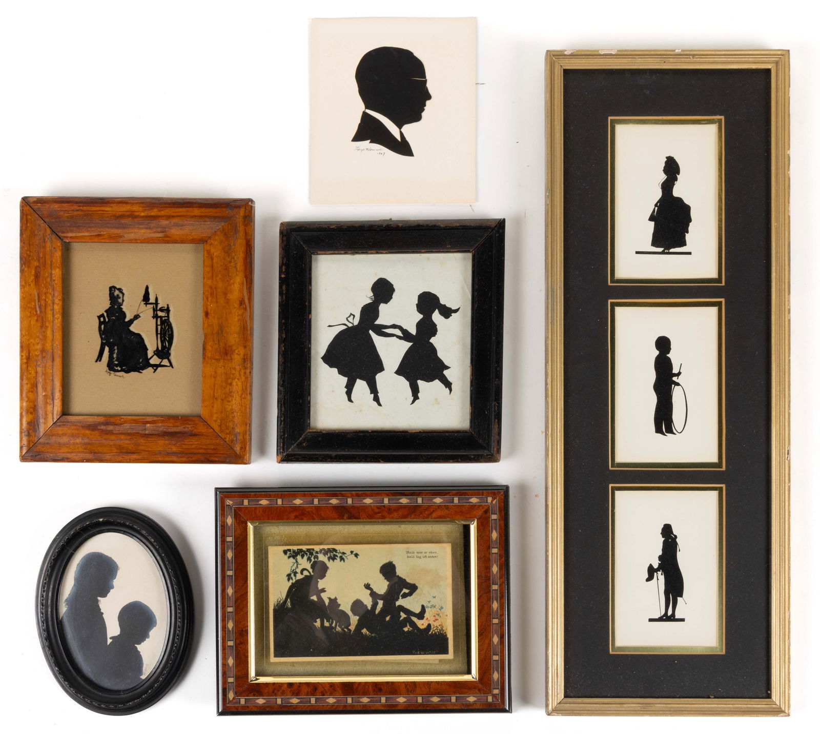 AMERICAN / EUROPEAN SCHOOL (19TH / 20TH CENTURY) SILHOUETTES, LOT OF SIX (1 of 1)